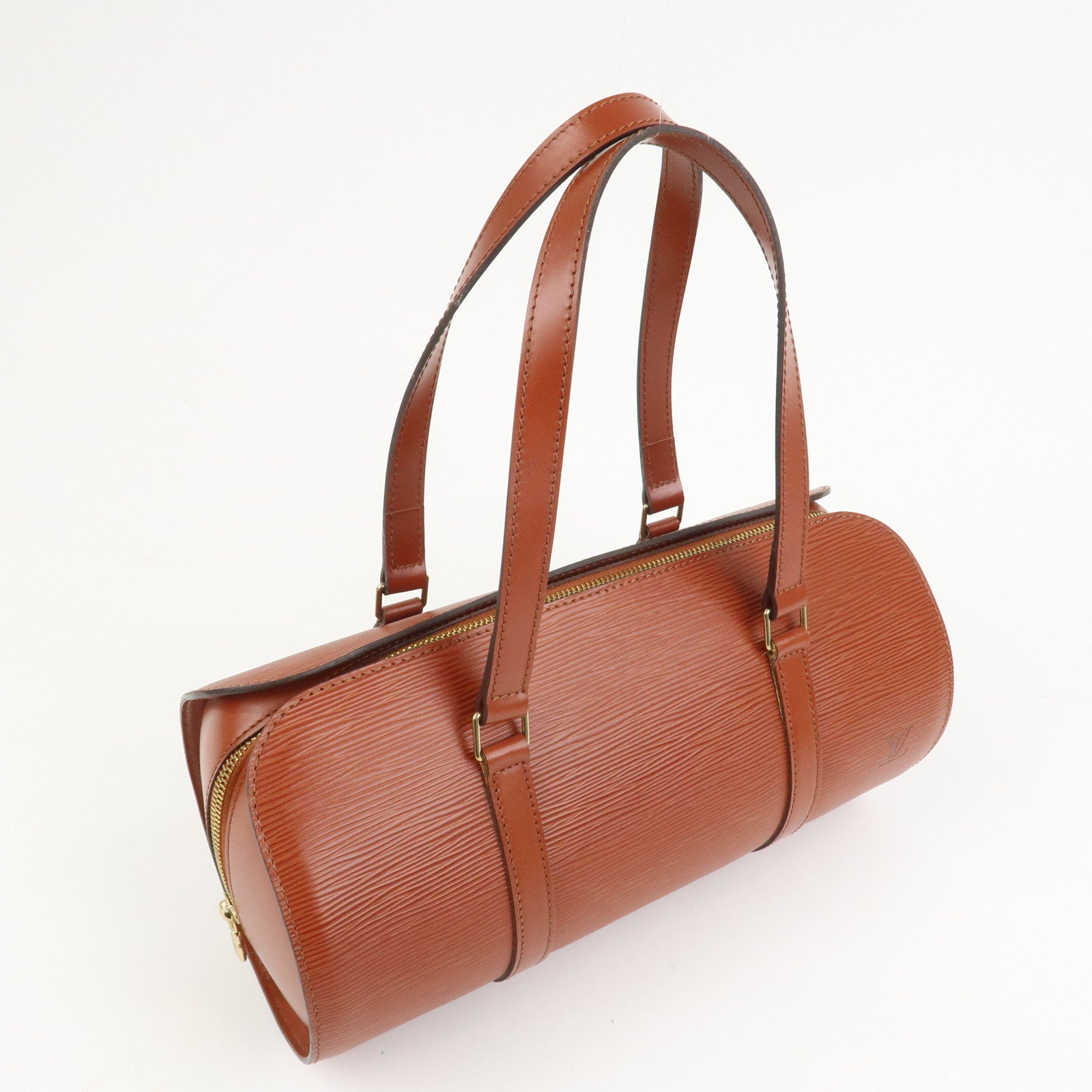 Louis Vuitton Epi Leather Soufflot Hand Bag Kenya Brown M52223
