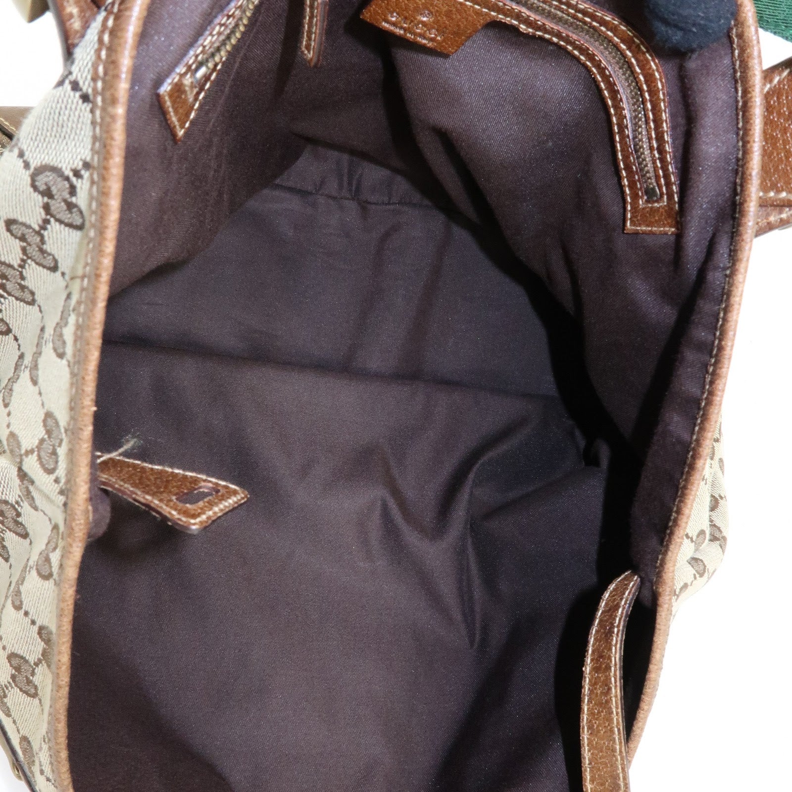GUCCI Sherry GG Canvas Tote Bag Hand Bag Beige Brown 144186