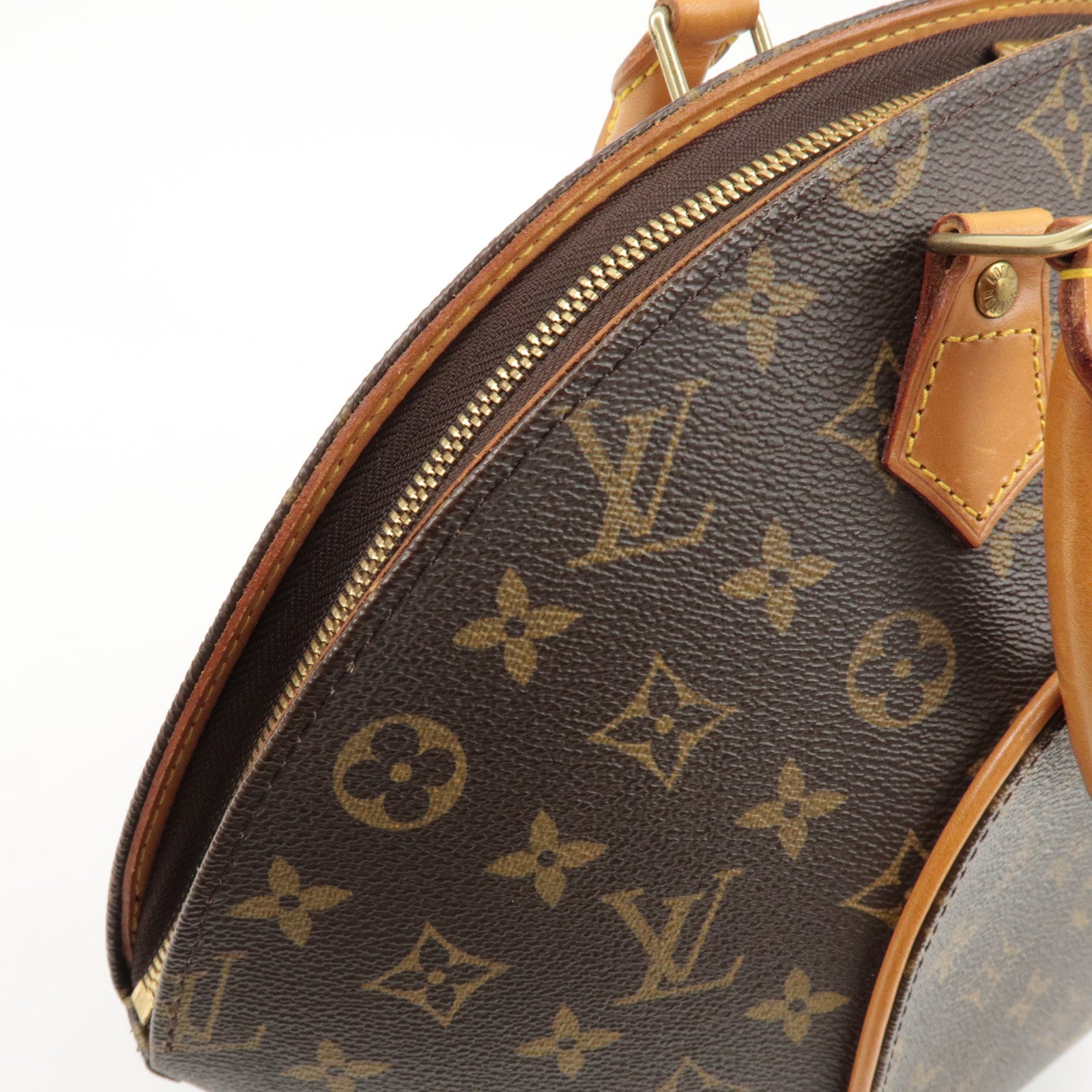 Louis Vuitton Monogram Ellipse MM Hand Bag Brown M51126 Used