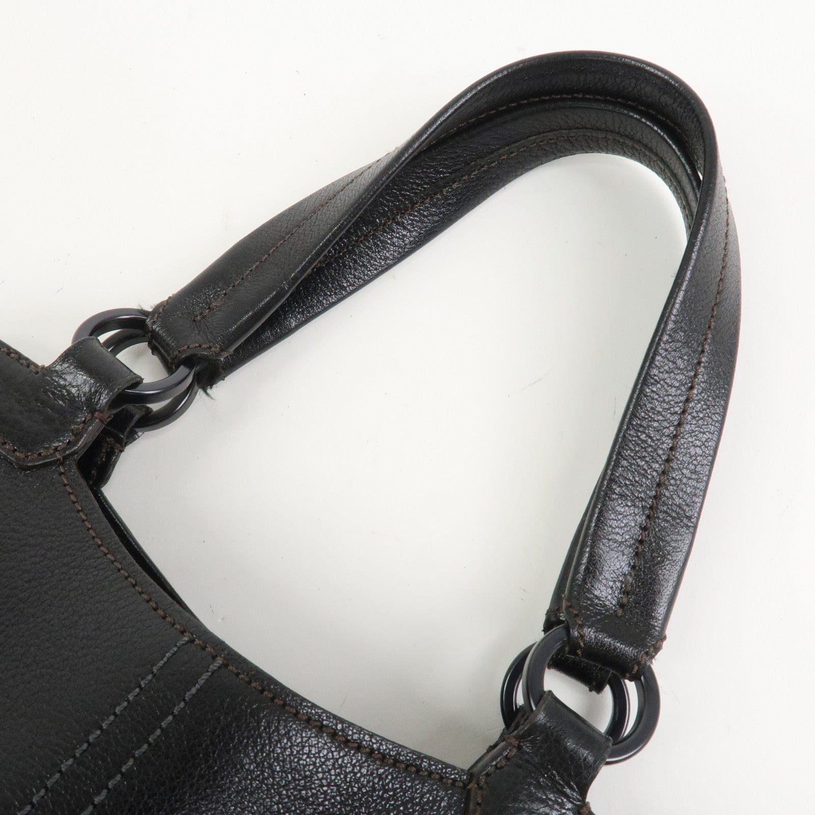 Cartier Marcello Leather Hand Bag Tote Bag Black