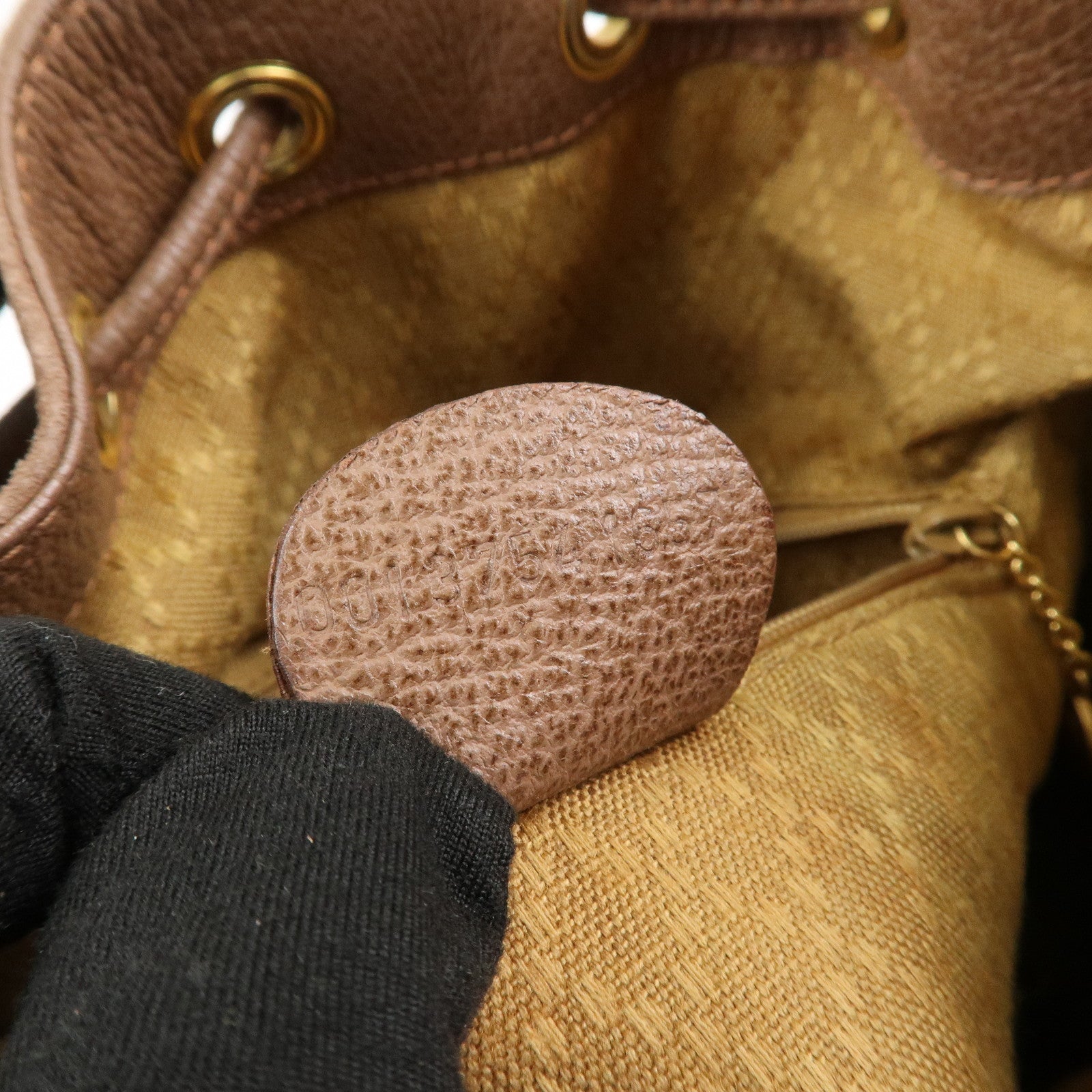 GUCCI Bamboo Suede Leather 2WAY Bag Hand Bag Brown 001・3754・1657