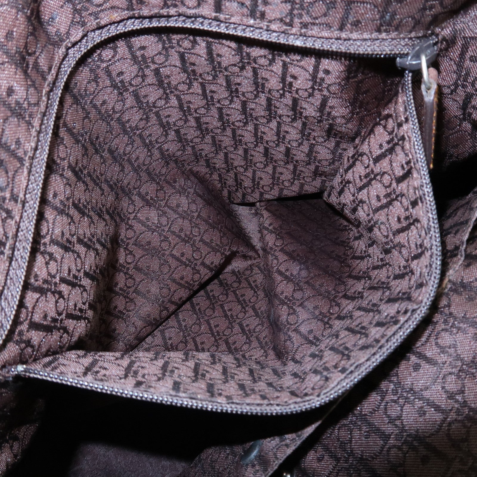 Christian Dior Gaucho Leather Shoulder Bag Hand Bag Brown