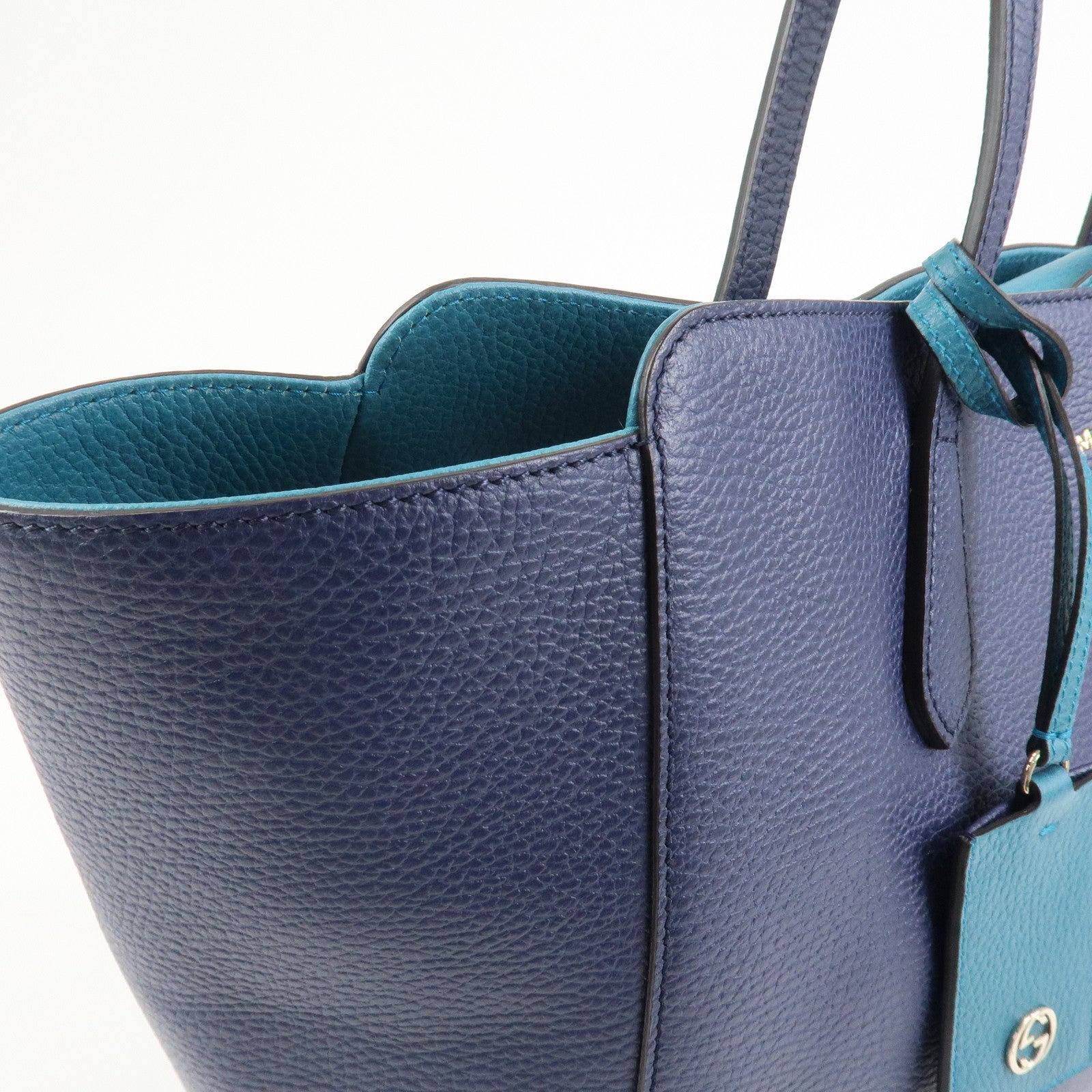 GUCCI Interlocking G Calf Leather Swing Large Shoulder Bag 354397
