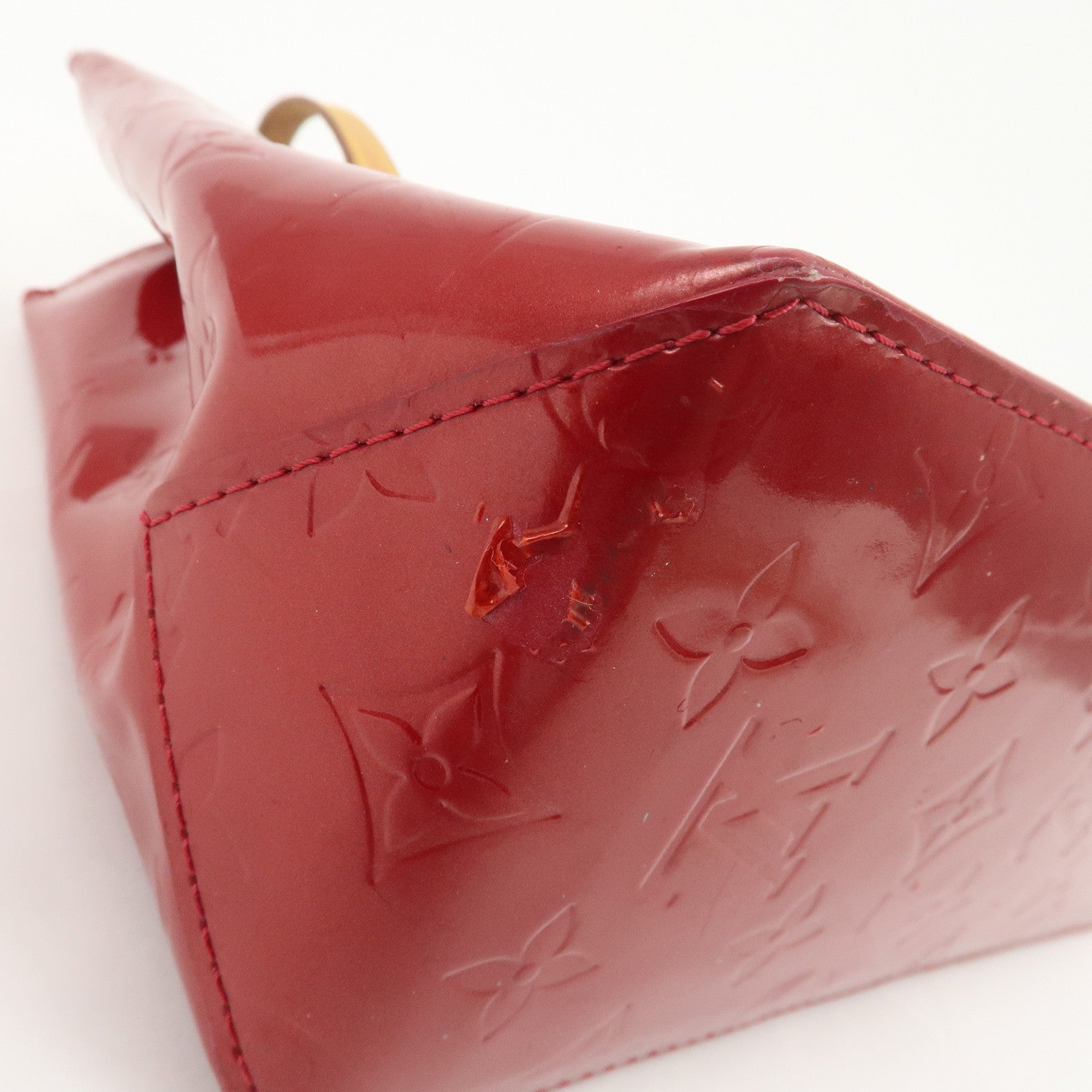 Louis Vuitton Monogram Vernis Lead PM Hand Bag Red M91990