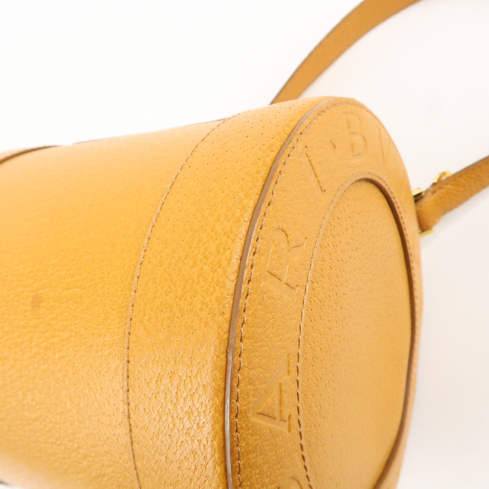 BVLGARI B-zero1 Drum Shoulder Bag Mustard Yellow Used
