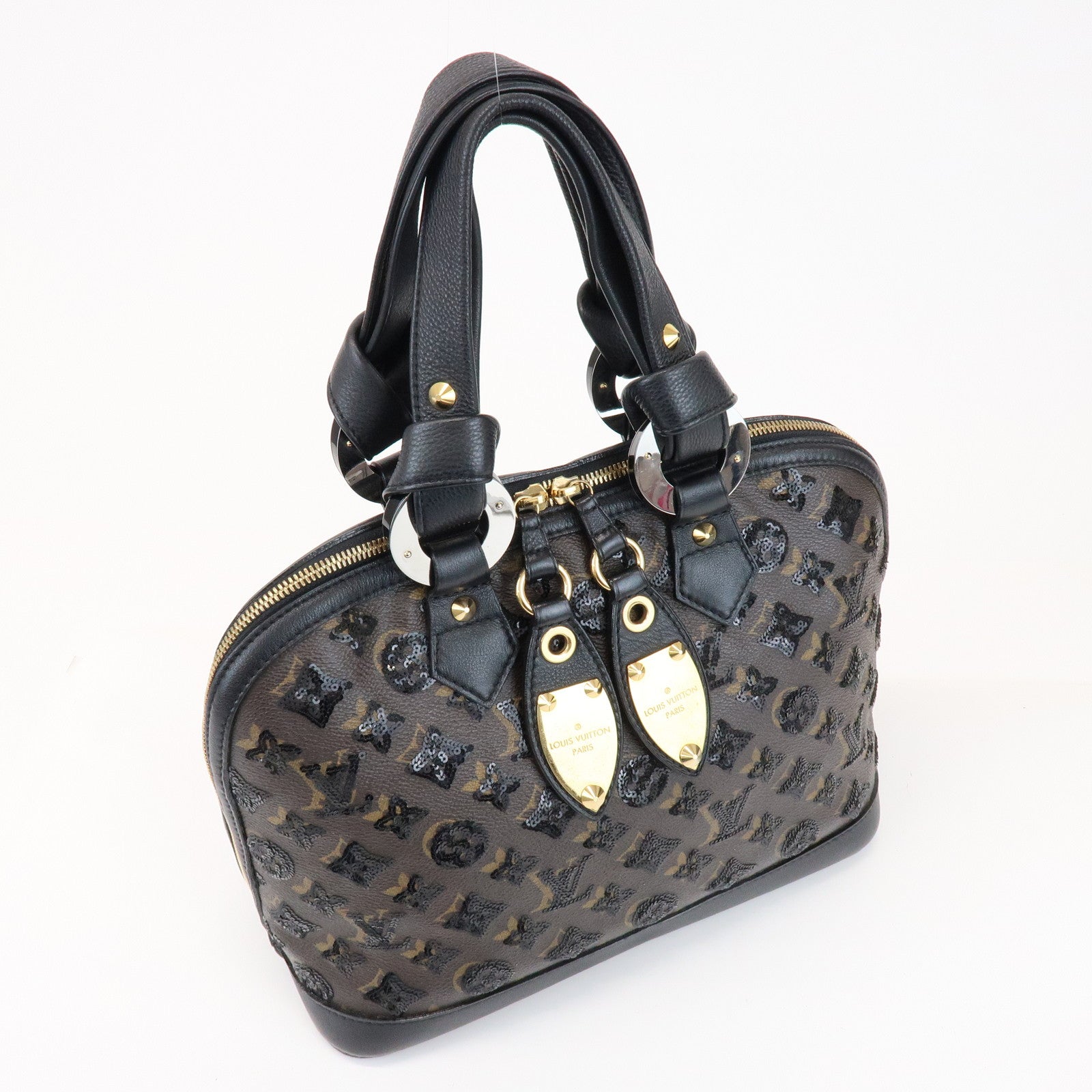 Louis Vuitton Monogram Eclipse Alma Hand Bag Noir M40246