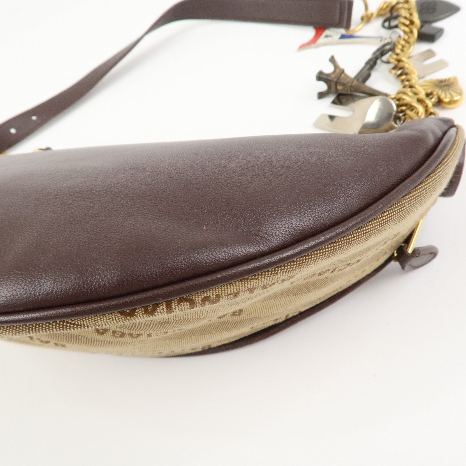 BALENCIAGA Leather Souvenir XS Body Bag Crossbody Bag Brown 518163