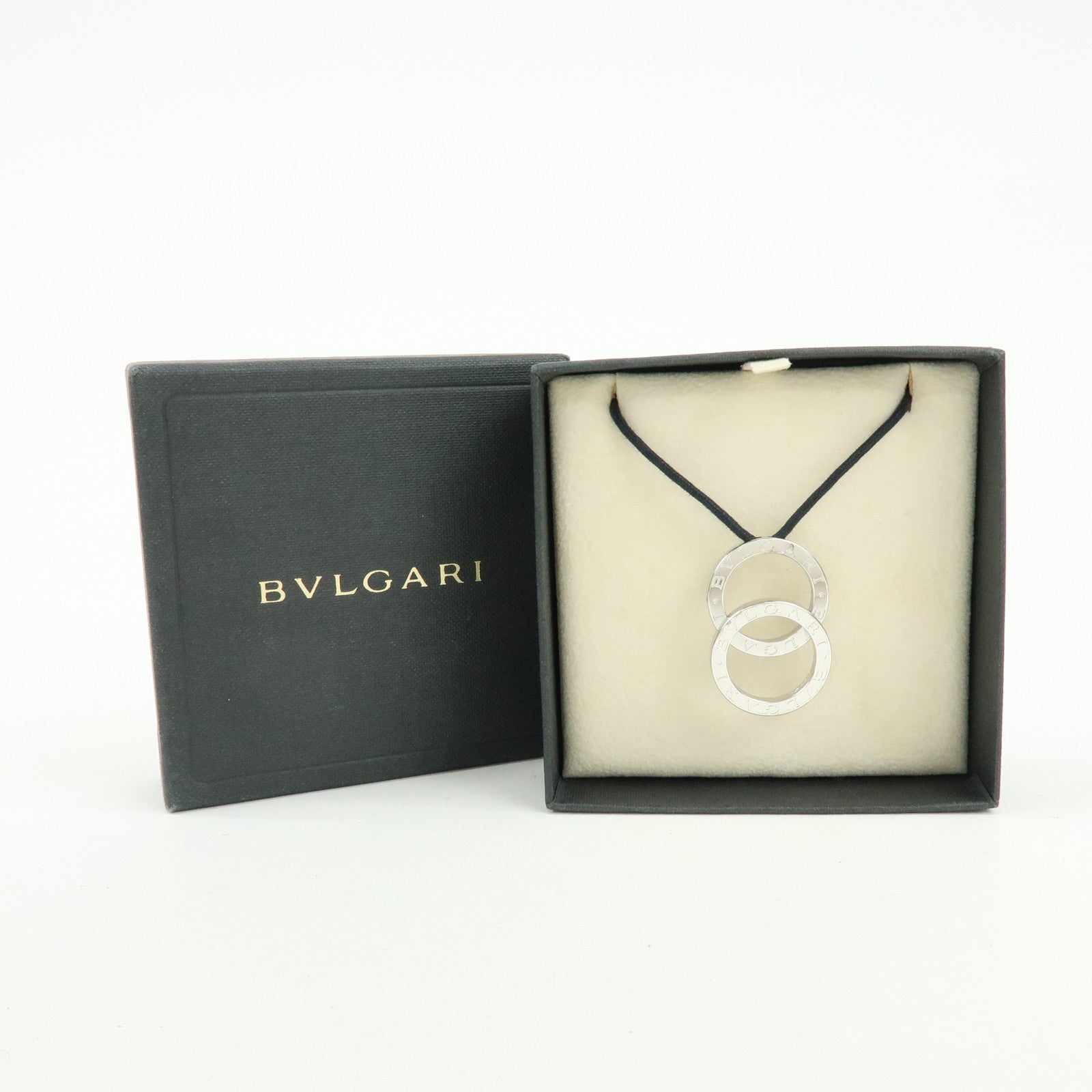 BVLGARI B-zero1 Double Ring Code Necklace SV925 Silver