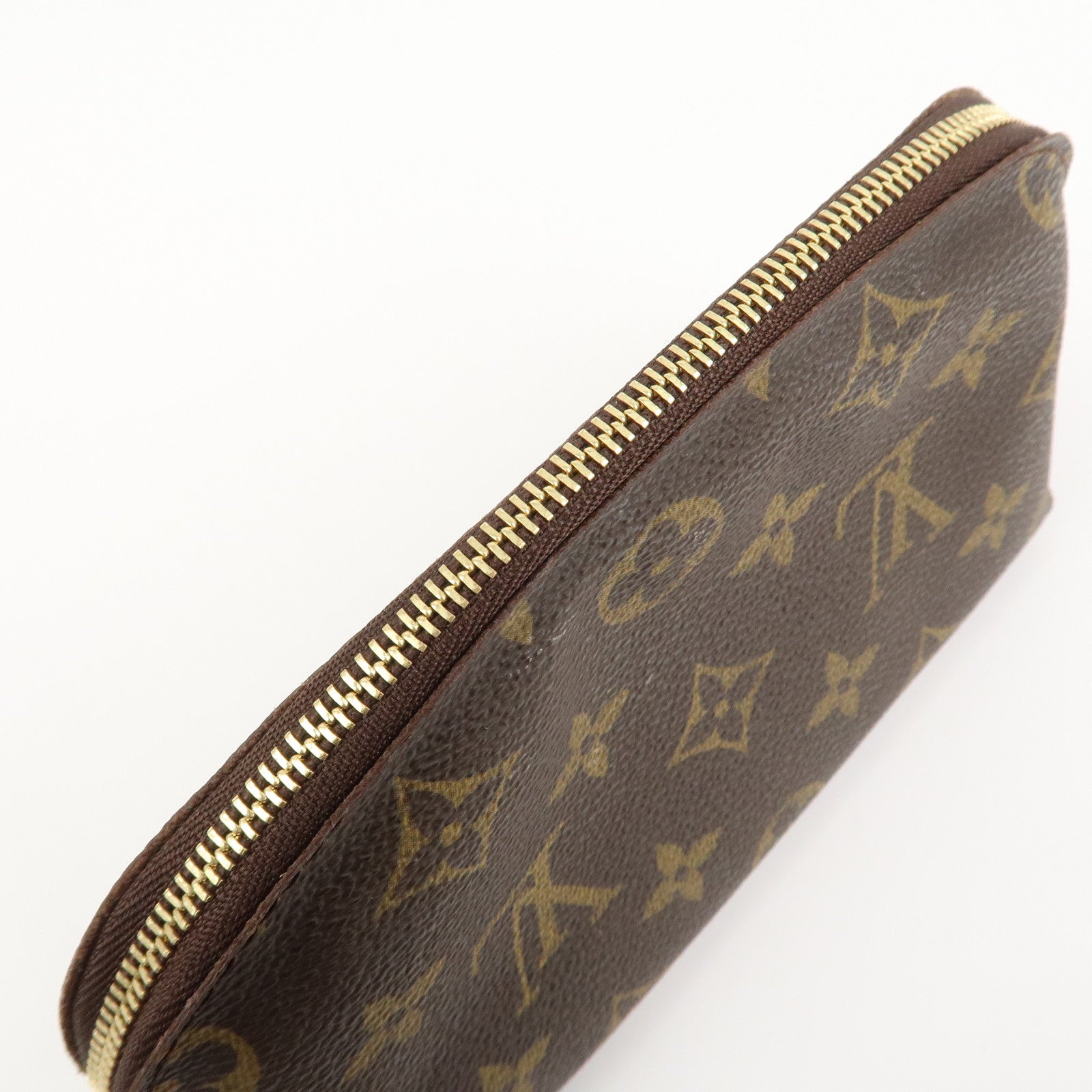 Louis Vuitton Monogram Canvas Pochette Cosmetic Pouch Brown M47515