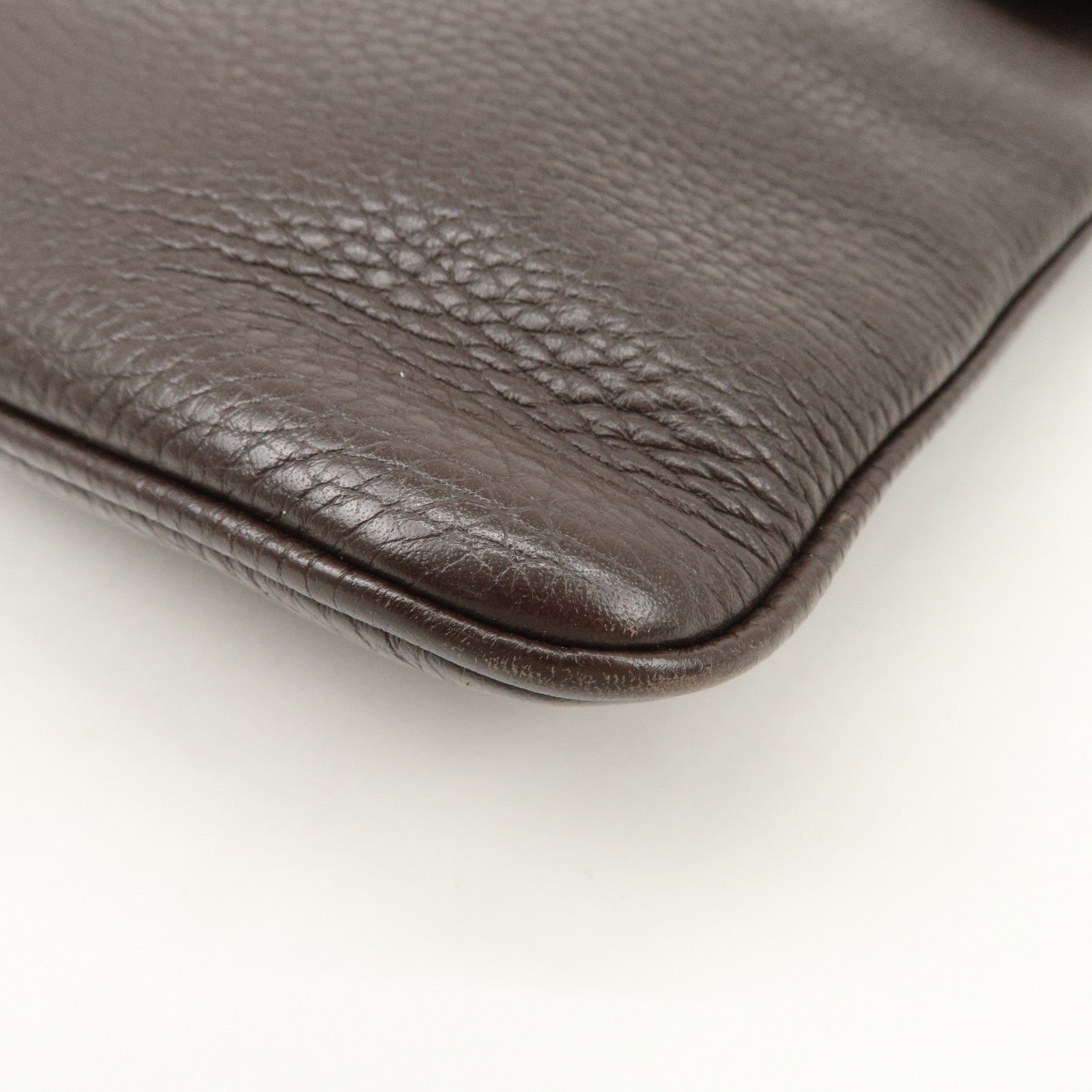 LOEWE Senda Logo Leather Shoulder Bag Crossbody Bag Brown