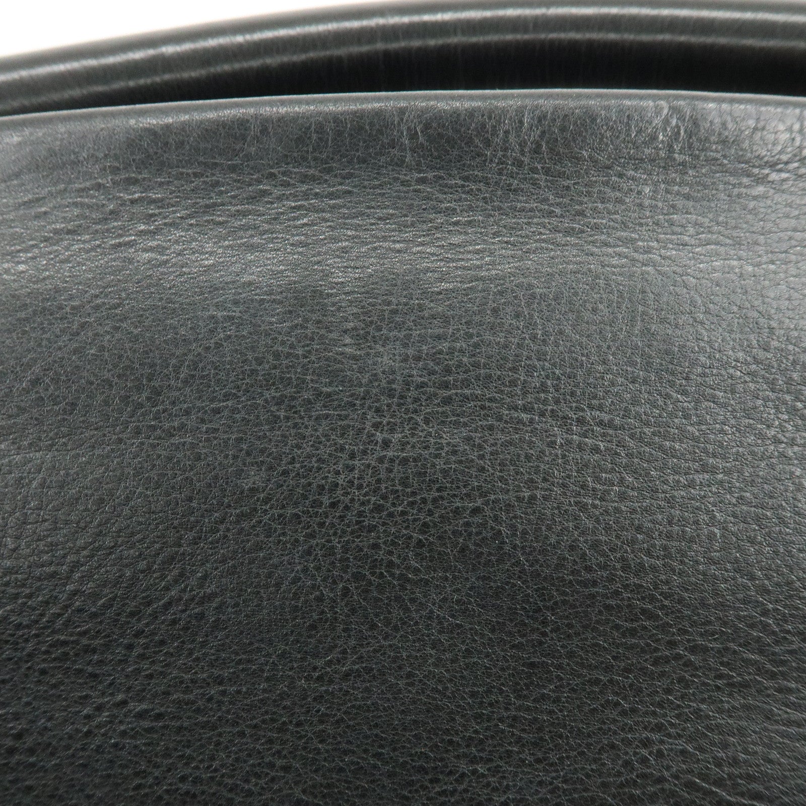 CHANEL COCO Mark Calf Leather Hand Bag Shoulder Bag Black