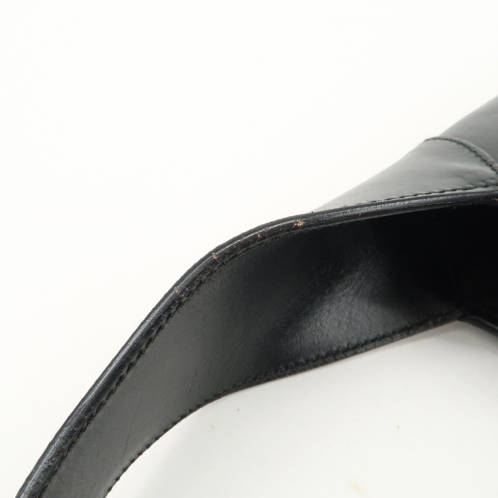 GUCCI Jackie Leather Shoulder Bag Hand Bag Black Silver Hardware 001.3346 Used