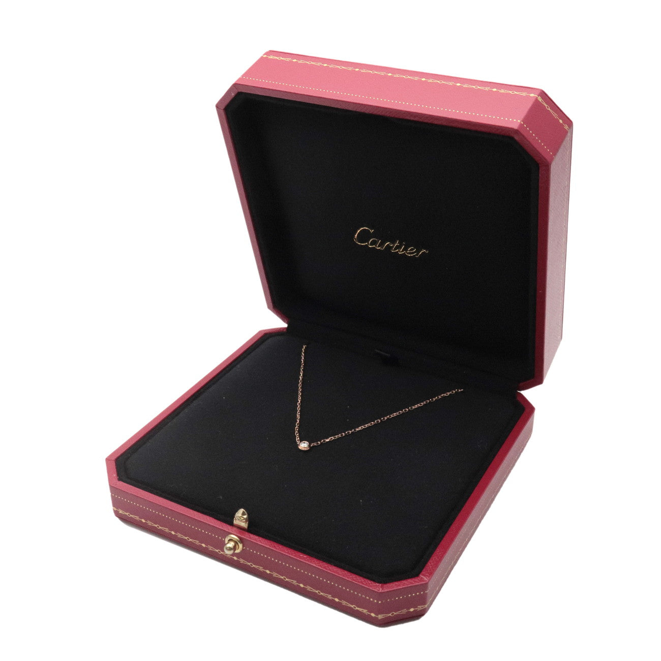 Cartier D'amour 1P Diamond Necklace SM K18 750PG Rose Gold