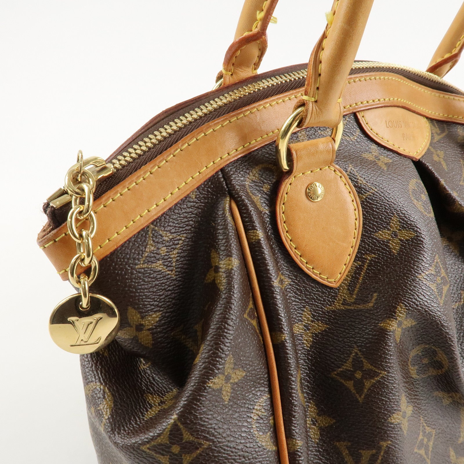 Louis Vuitton Monogram Canvas Tivoli PM Hand Bag Brown M40143 Used
