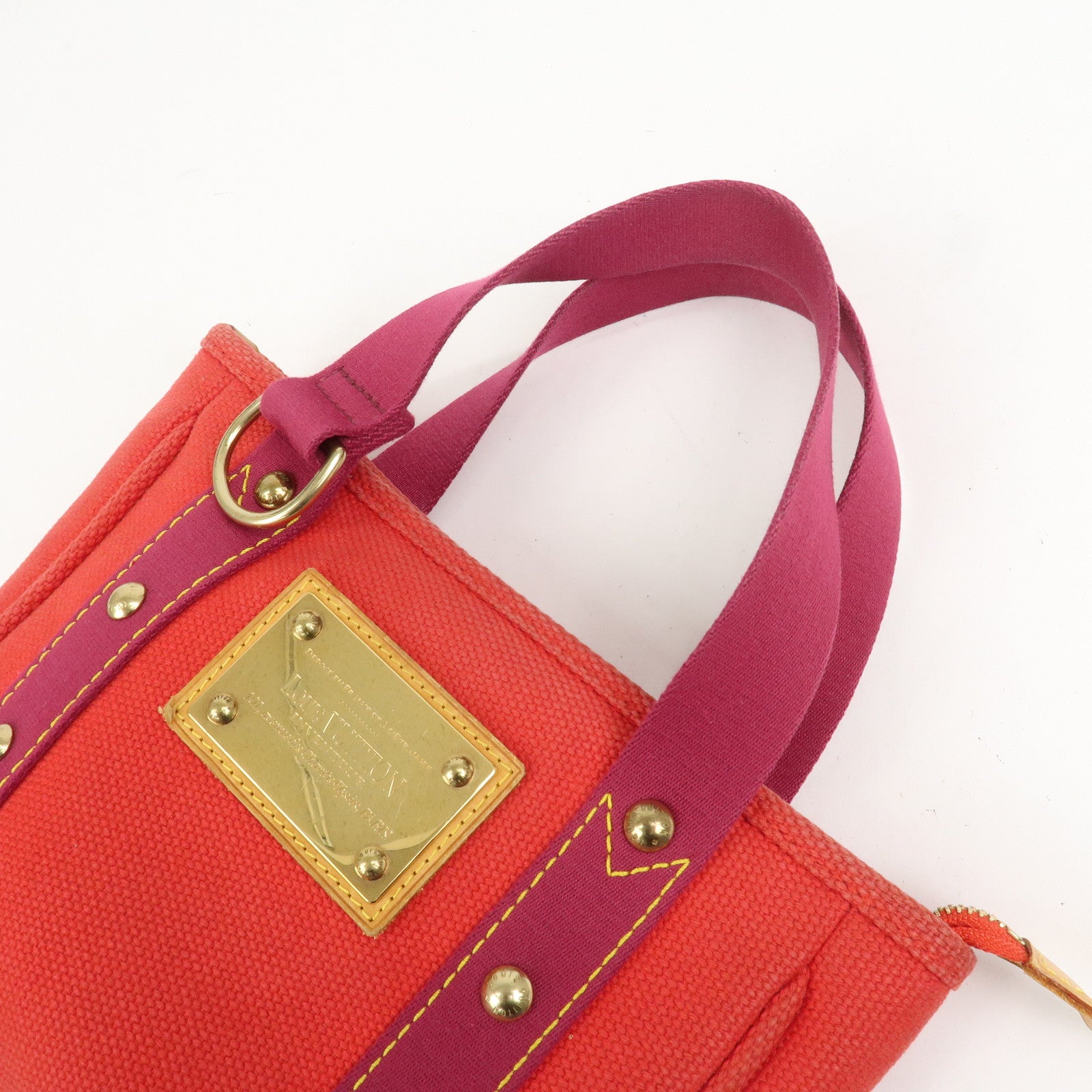 Louis Vuitton Antigua Cabas PM Hand Bag Rouge M40037