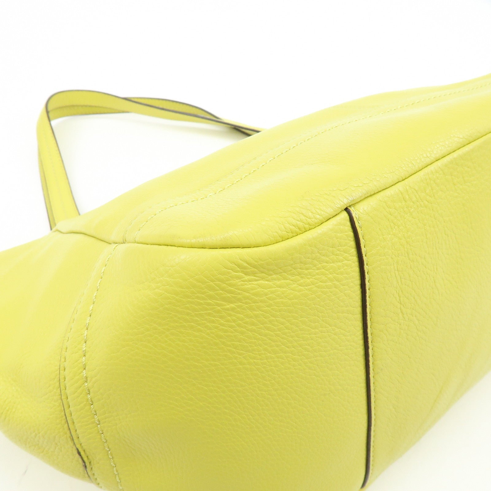 COACH Parker Leather Tote Bag Shoulder Bag Yellow