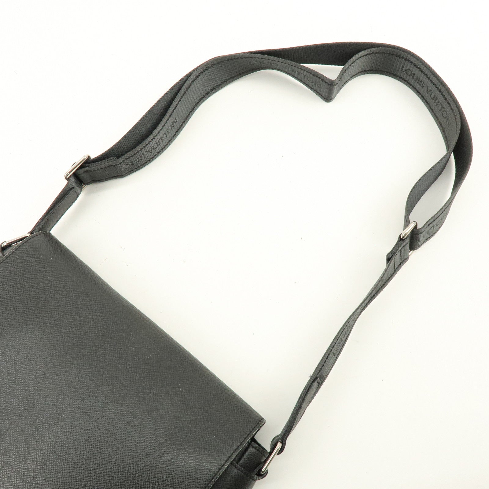 Louis Vuitton Taiga Leather Victor Shoulder Bag Ardoise M30142