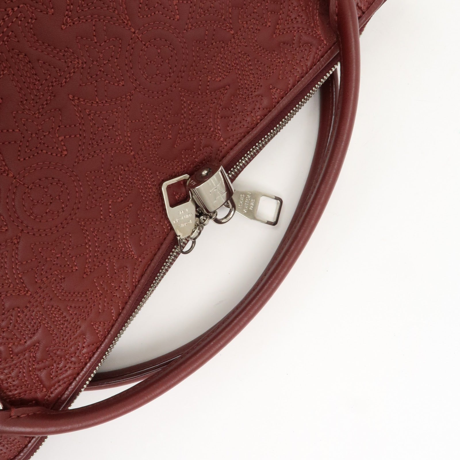 Louis Vuitton Monogram Antheia Ixia MM Lamb Skin 2Way Bag Red M97062