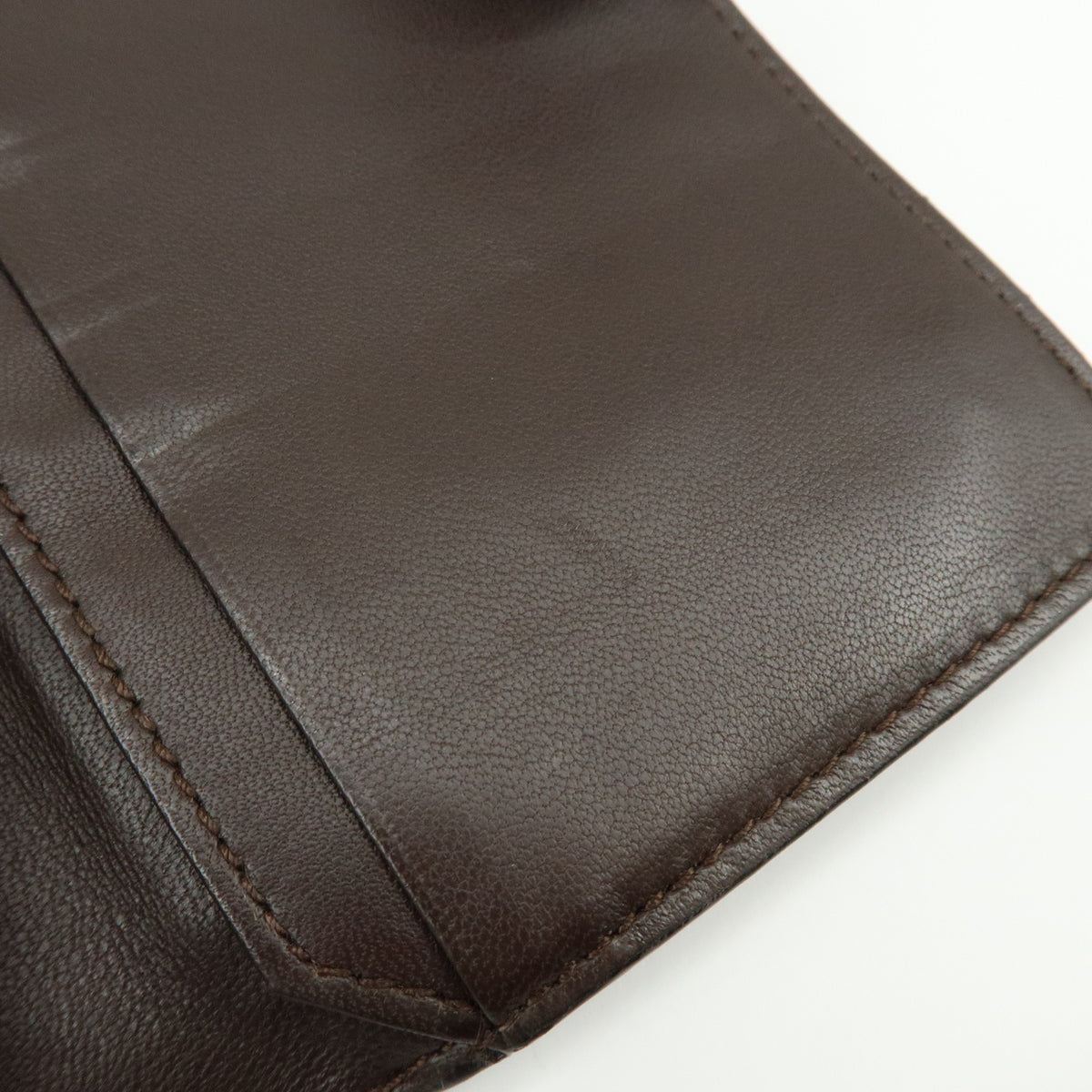 BOTTEGA VENETA Intrecciato Leather Bi-fold Long Wallet Brown 114074