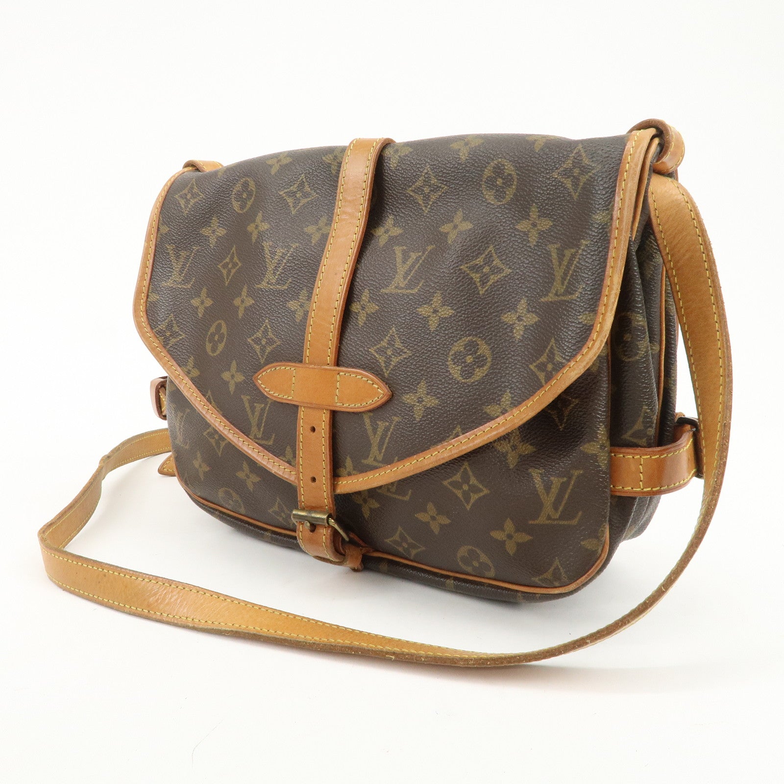 Louis Vuitton Monogram Saumur 30 Shoulder Bag Brown M42256