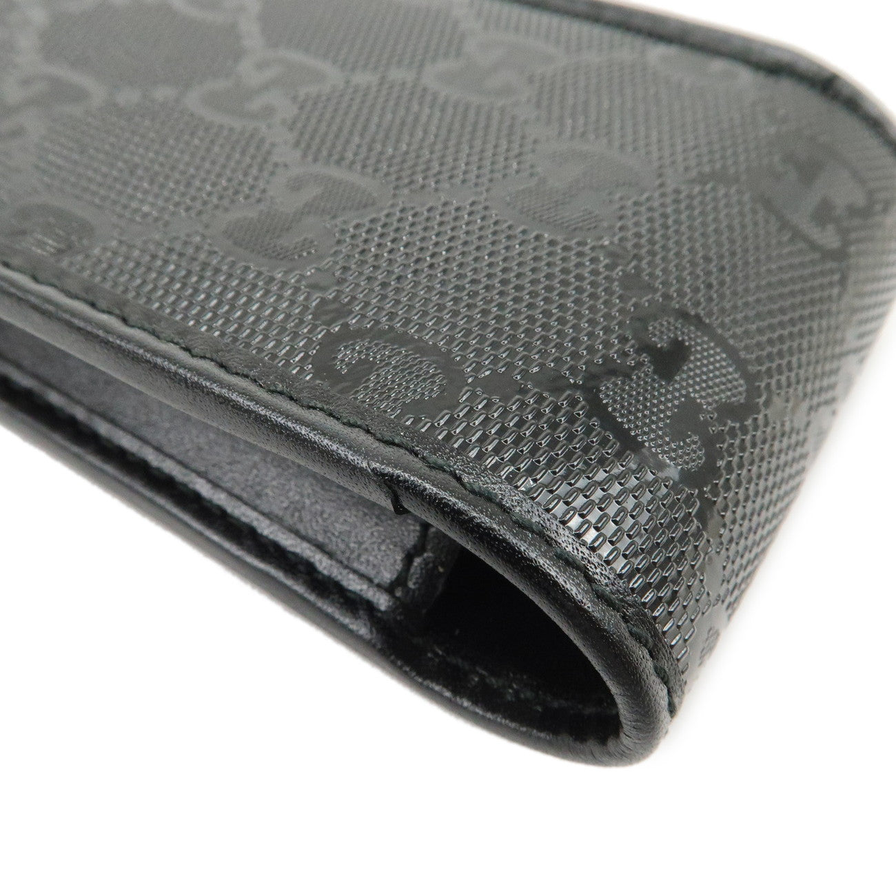 GUCCI GG Imprime Cigarette Case Cigarette Holder Black 181716