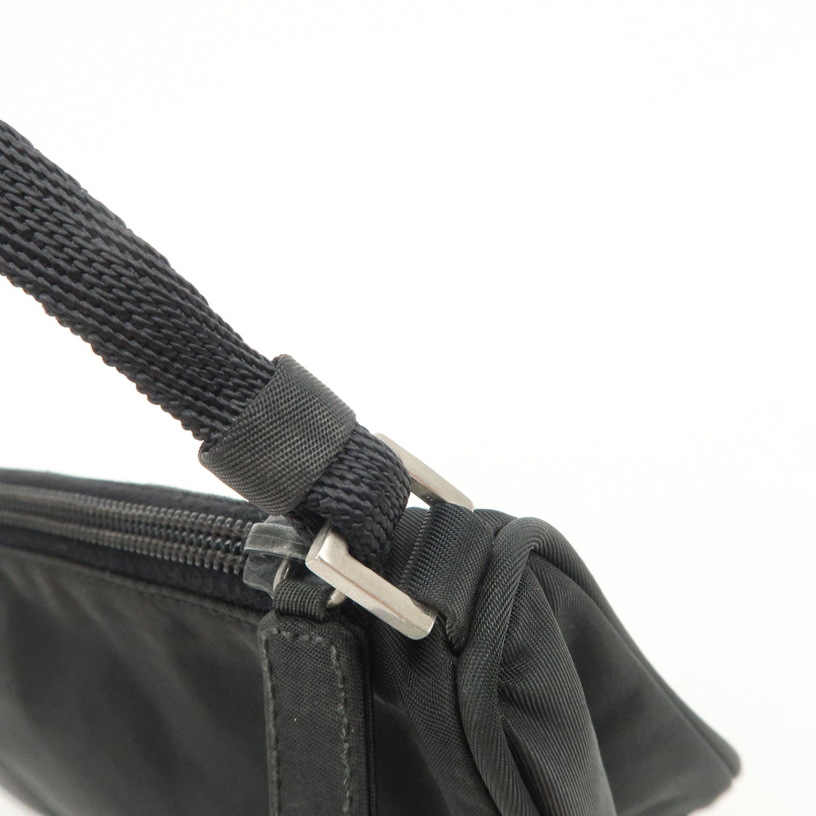 PRADA Triangle Logo Nylon Pouch Hand Bag Cosmetic Pouch Purse MV633