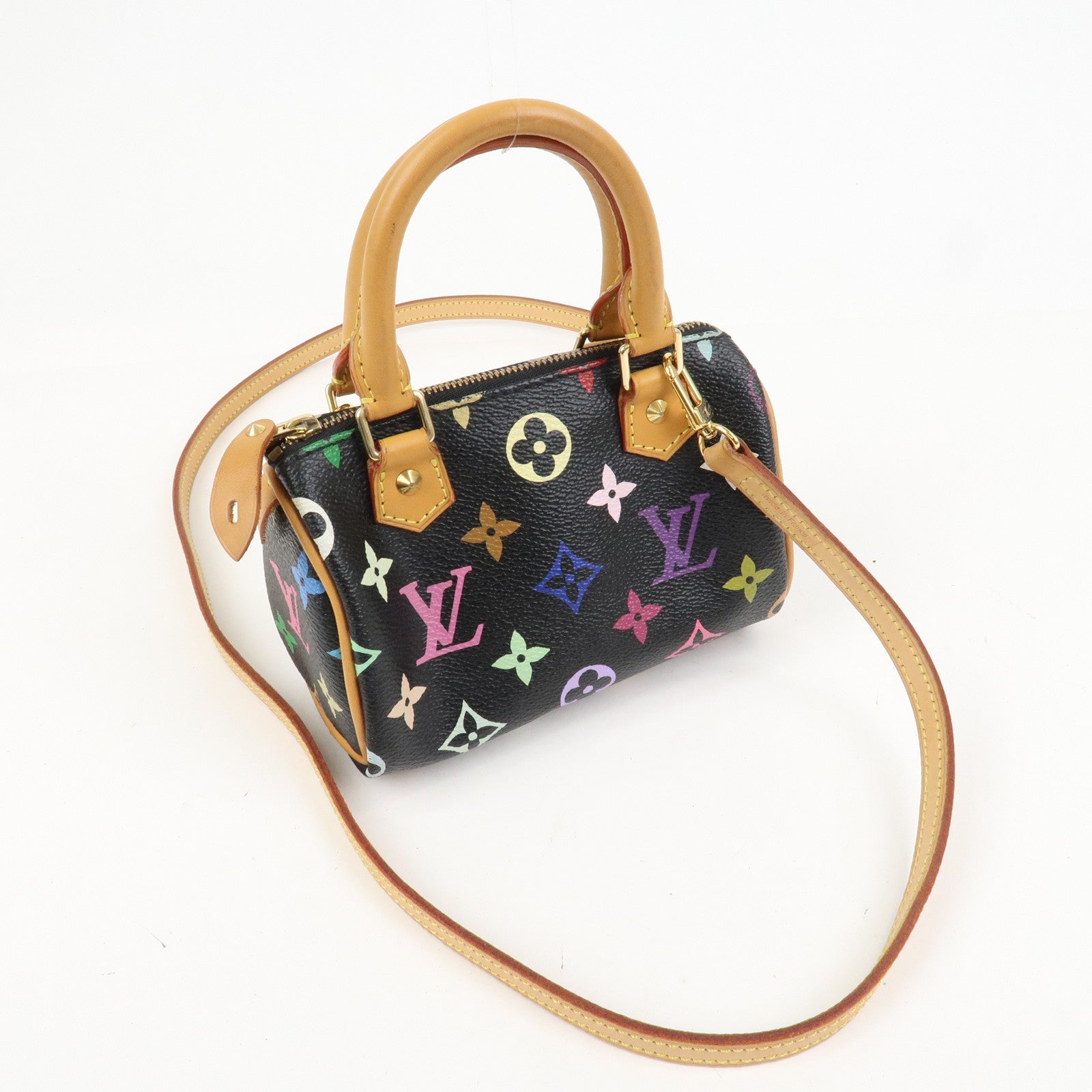 Louis Vuitton Monogram Multicolor Mini Speedy Mini Bag Noir M92644