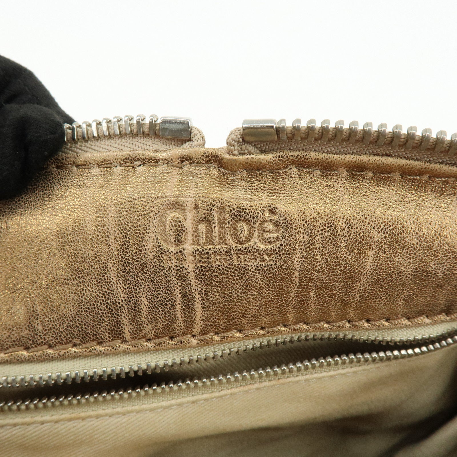 Chloe Paddington Leather Shoulder Bag Hand Bag Gold