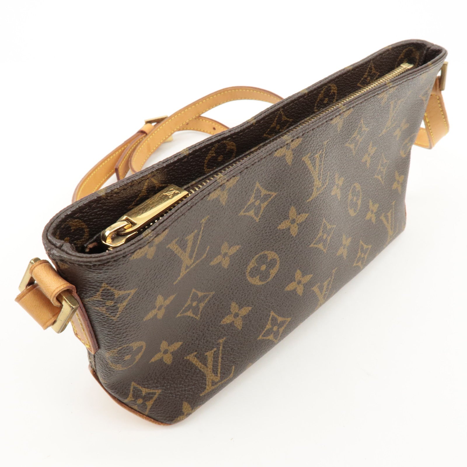 Louis Vuitton Monogram Trotteur Shoulder Bag Brown M51240 Used