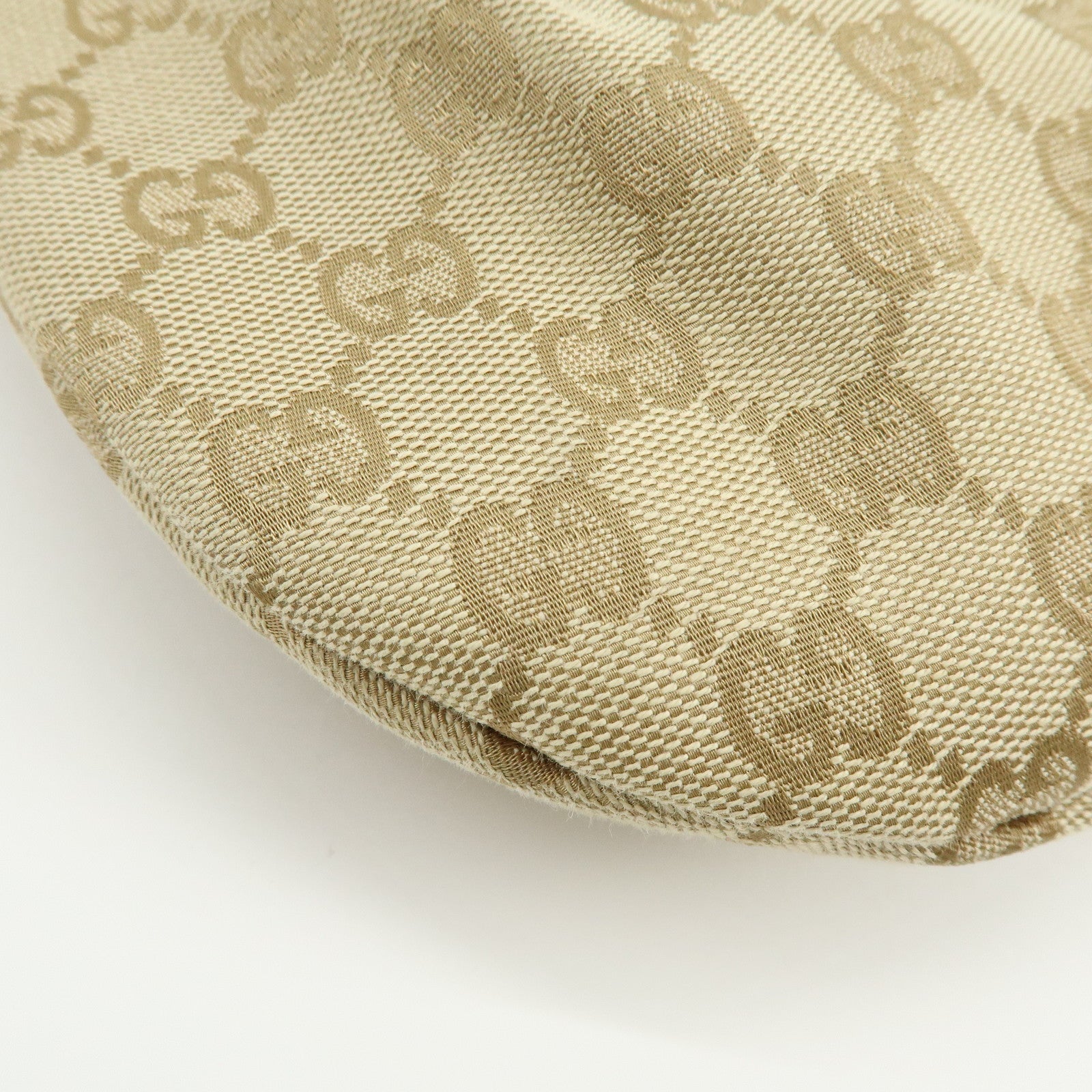 GUCCI GG Canvas Bamboo Leather Hand Bag Tote Bag Beige 124297