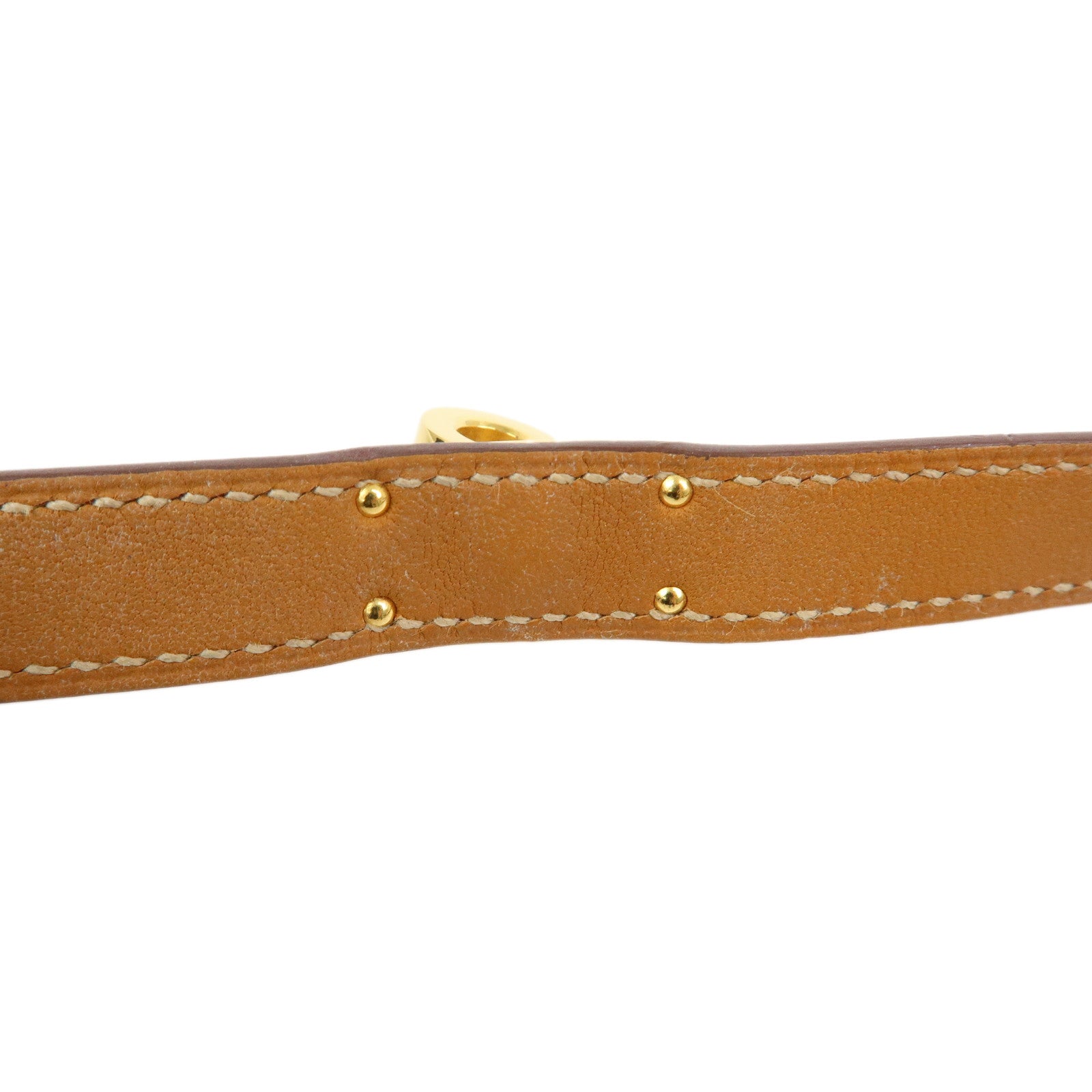 HERMES Mini Kelly Double Tour Leather Bracelet ▢P Stamped Size S