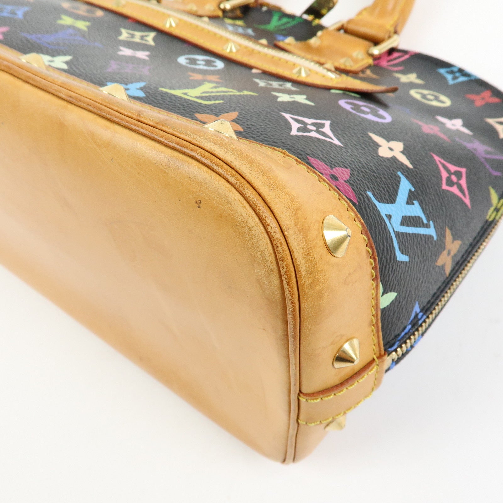 Louis Vuitton Monogram Multicolor Alma PM Hand Bag Noir M40444