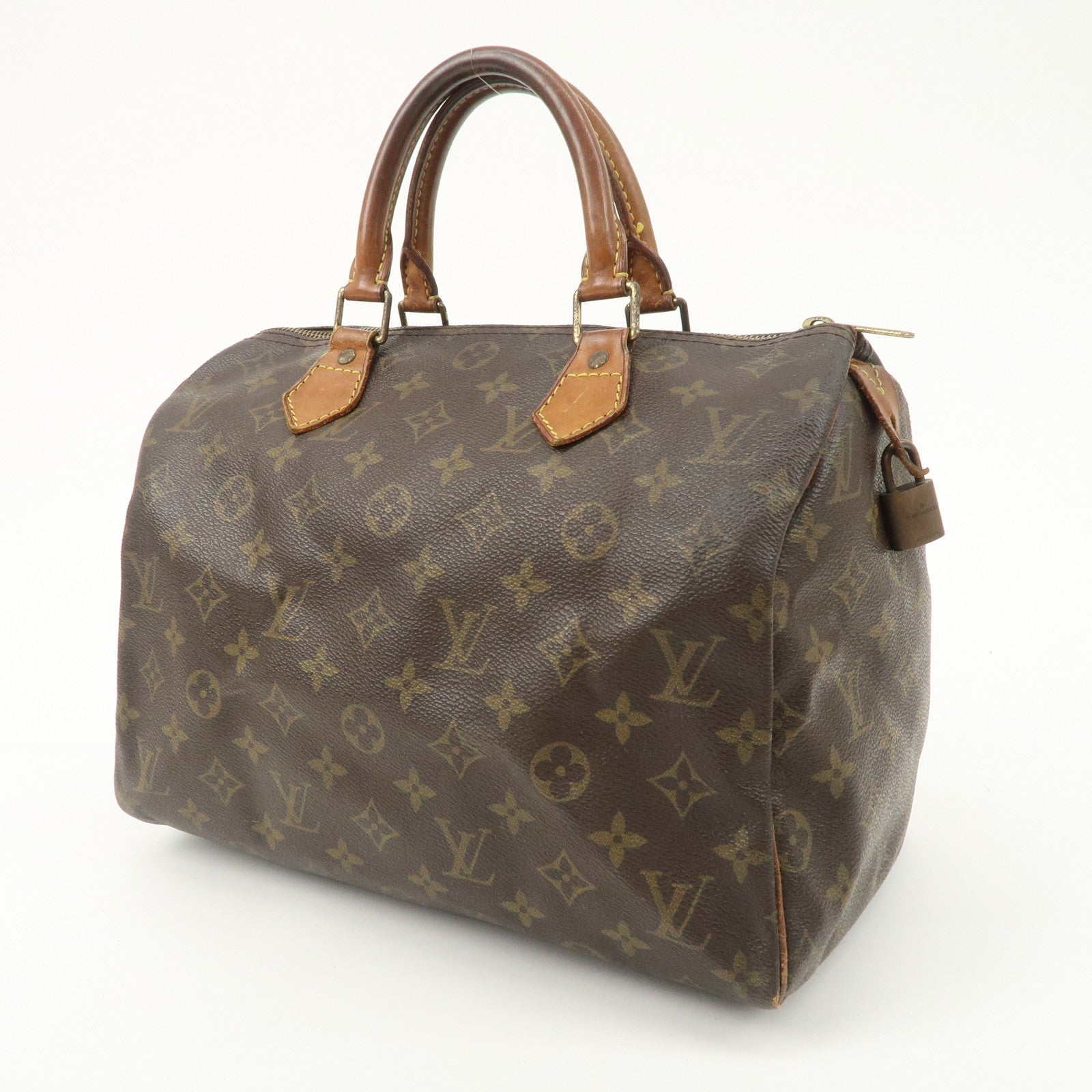 Louis Vuitton Monogram Speedy 30 Hand Bag Boston Bag M41526 Used