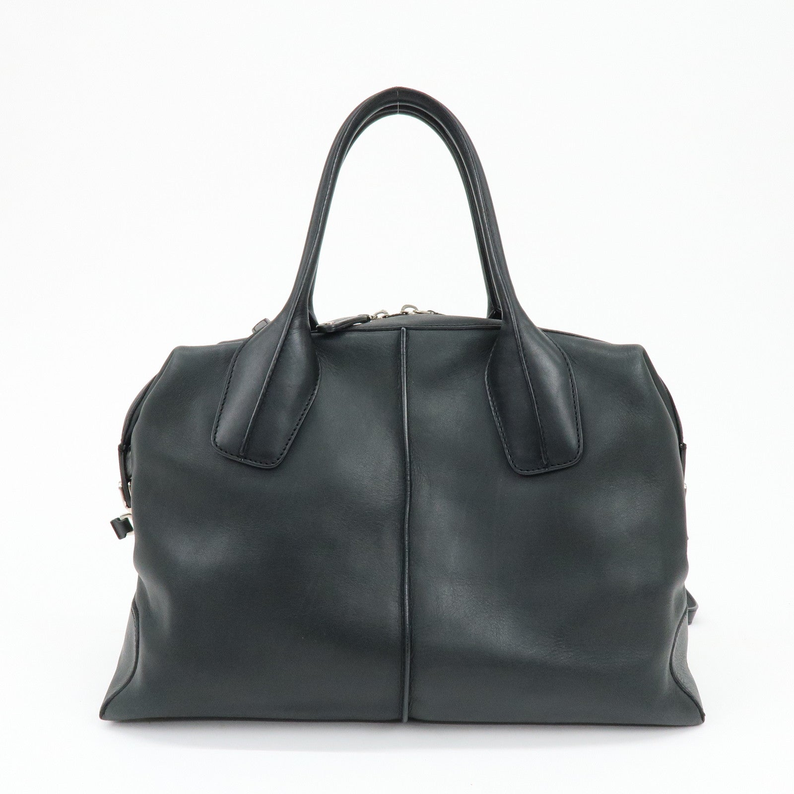 TOD'S D-Styling Leather 2Way Bag Bauletto Bag Shoulder Bag Black