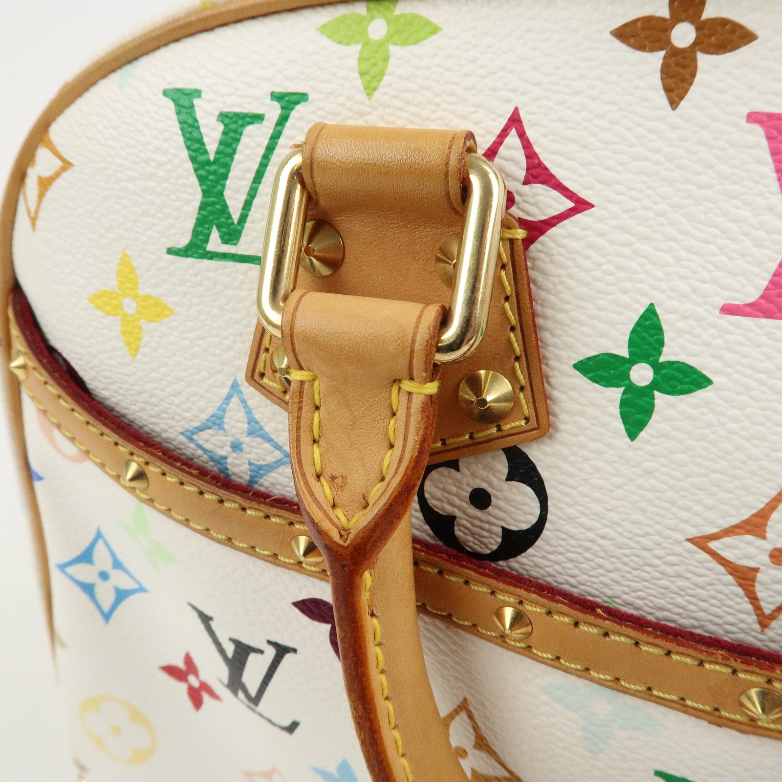 Louis Vuitton Monogram Multicolor Trouville Hand Bag Blanc M92663