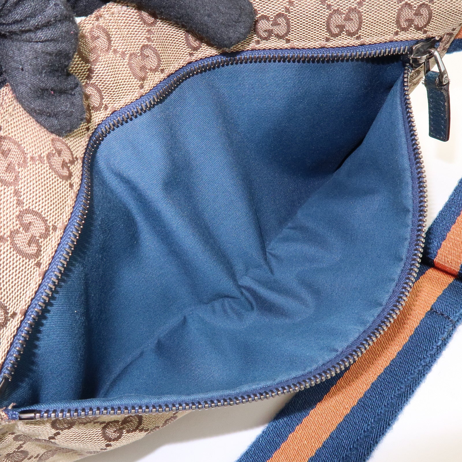 GUCCI Sherry GG Canvas Leather Waist Bag Crossbody Bag Beige 28566