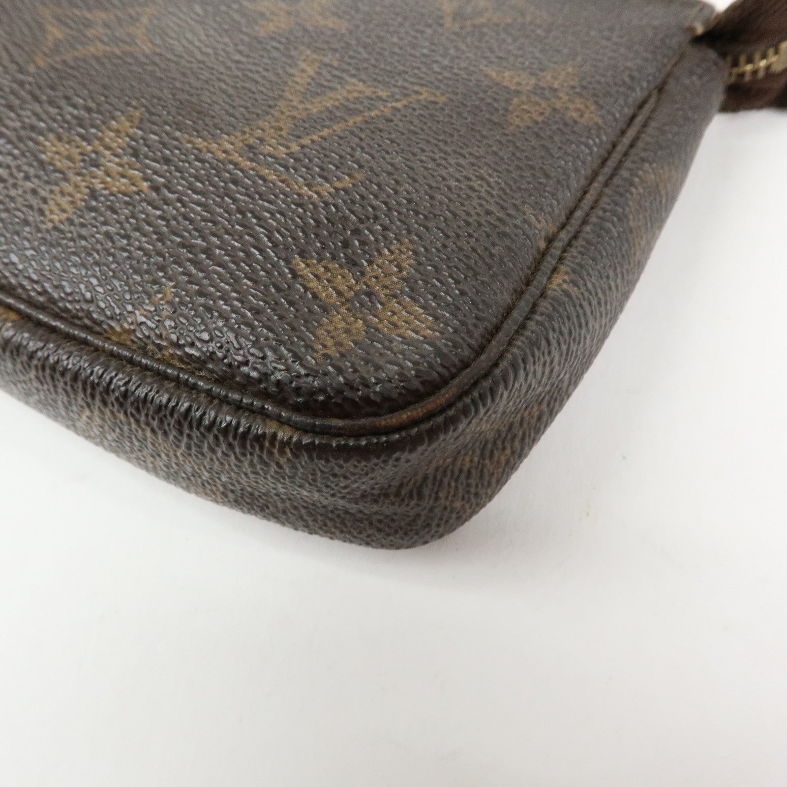 Louis Vuitton Monogram Mini Pochette Accessoires Hand Bag M58009