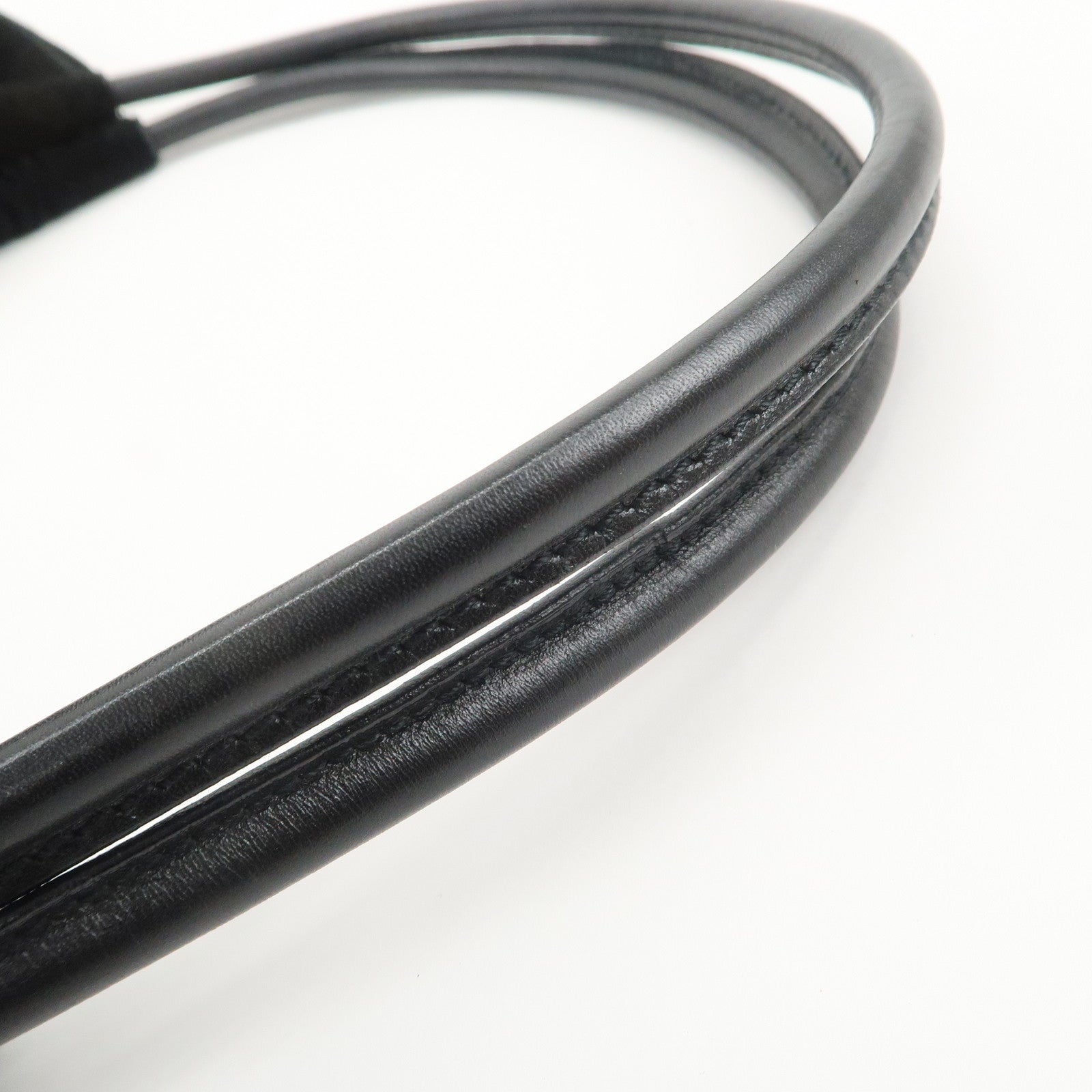 GUCCI Logo Suede Leather Shoulder Bag Hand Bag Black 001・4332