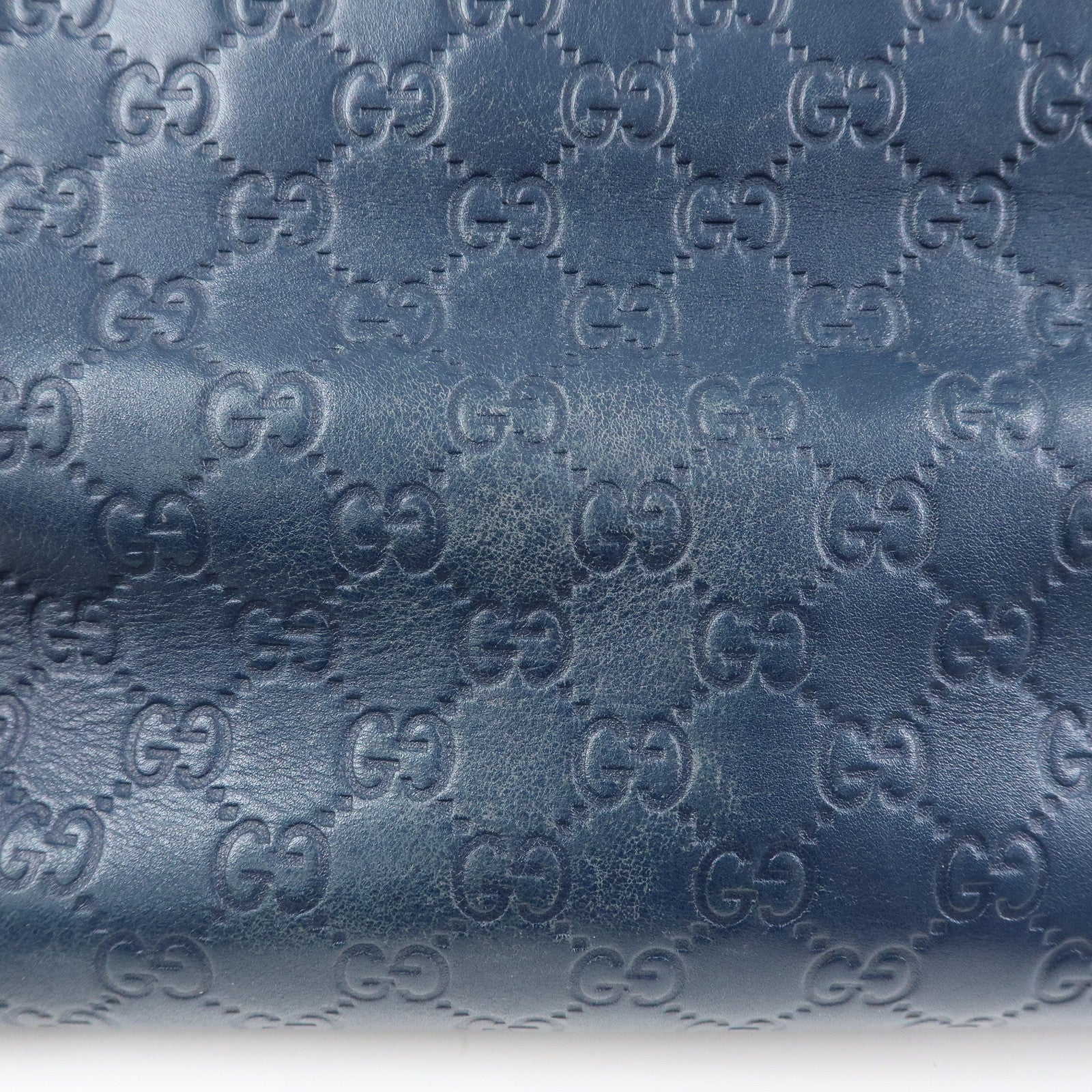 GUCCI Guccissima Leather Chain Tote Bag Shoulder Bag Navy 453773