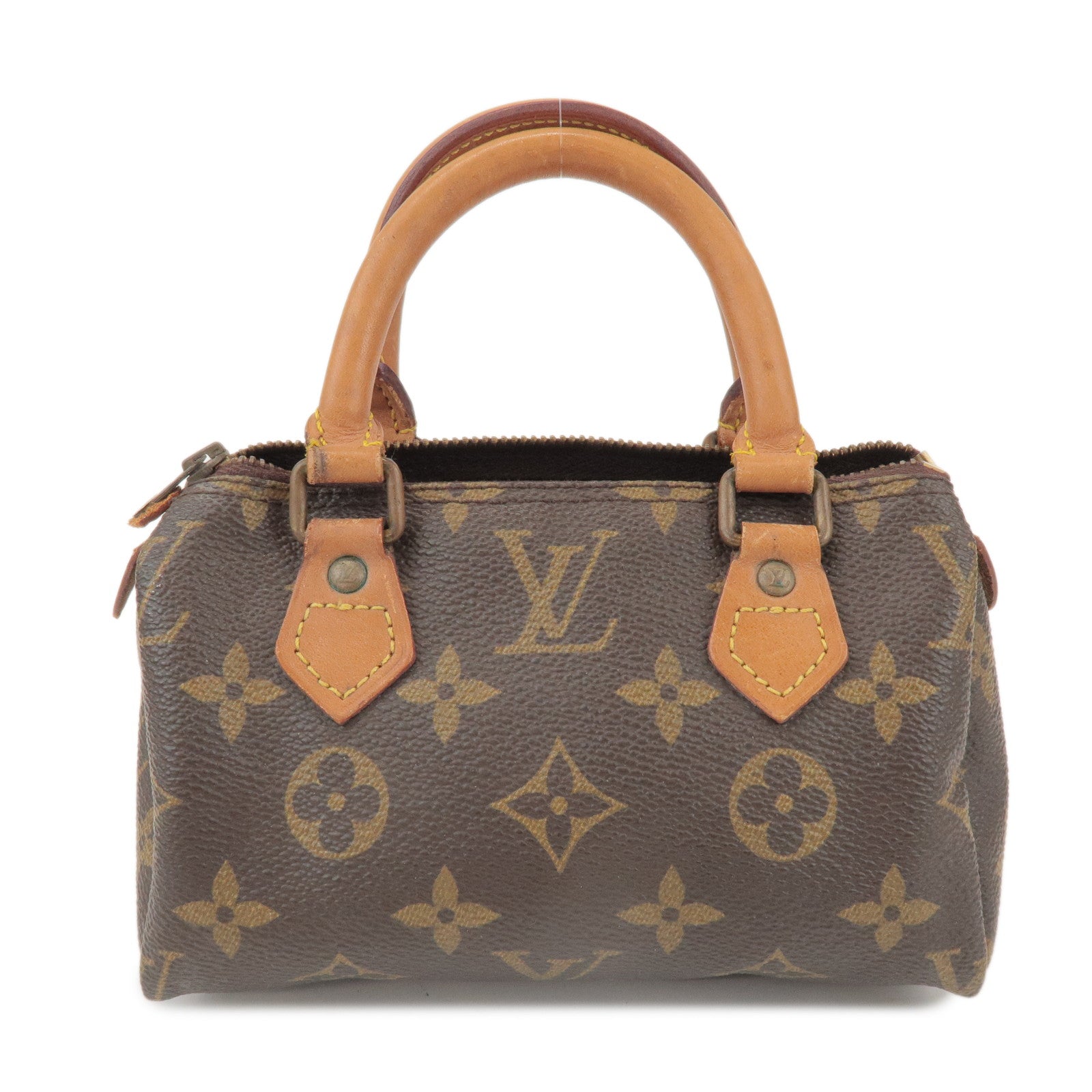 Louis Vuitton Monogram Mini Speedy Hand Bag Brown M41534