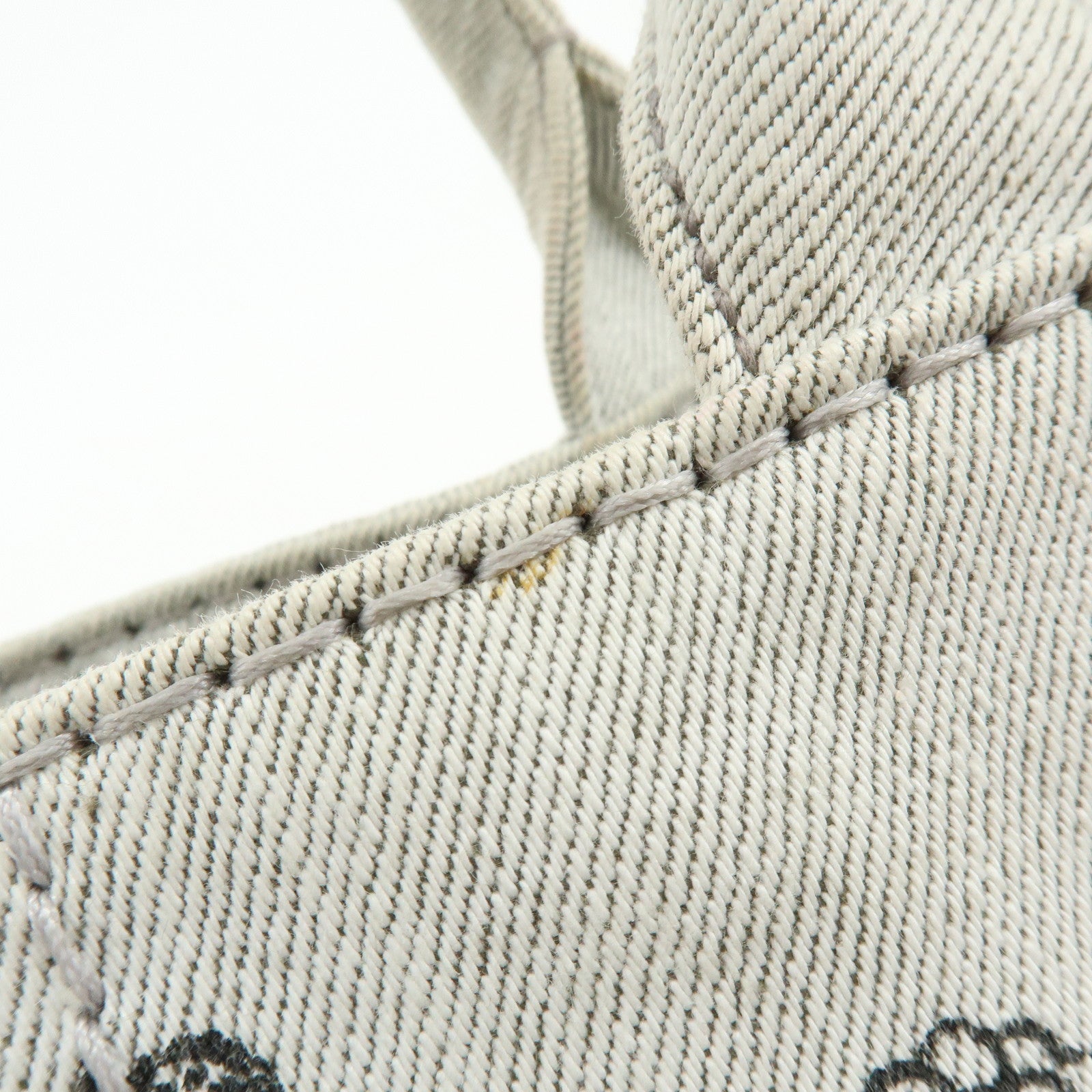 PRADA Canapa Mini Denim 2Way Bag Hand Shoulder Bag Gray 1BG439