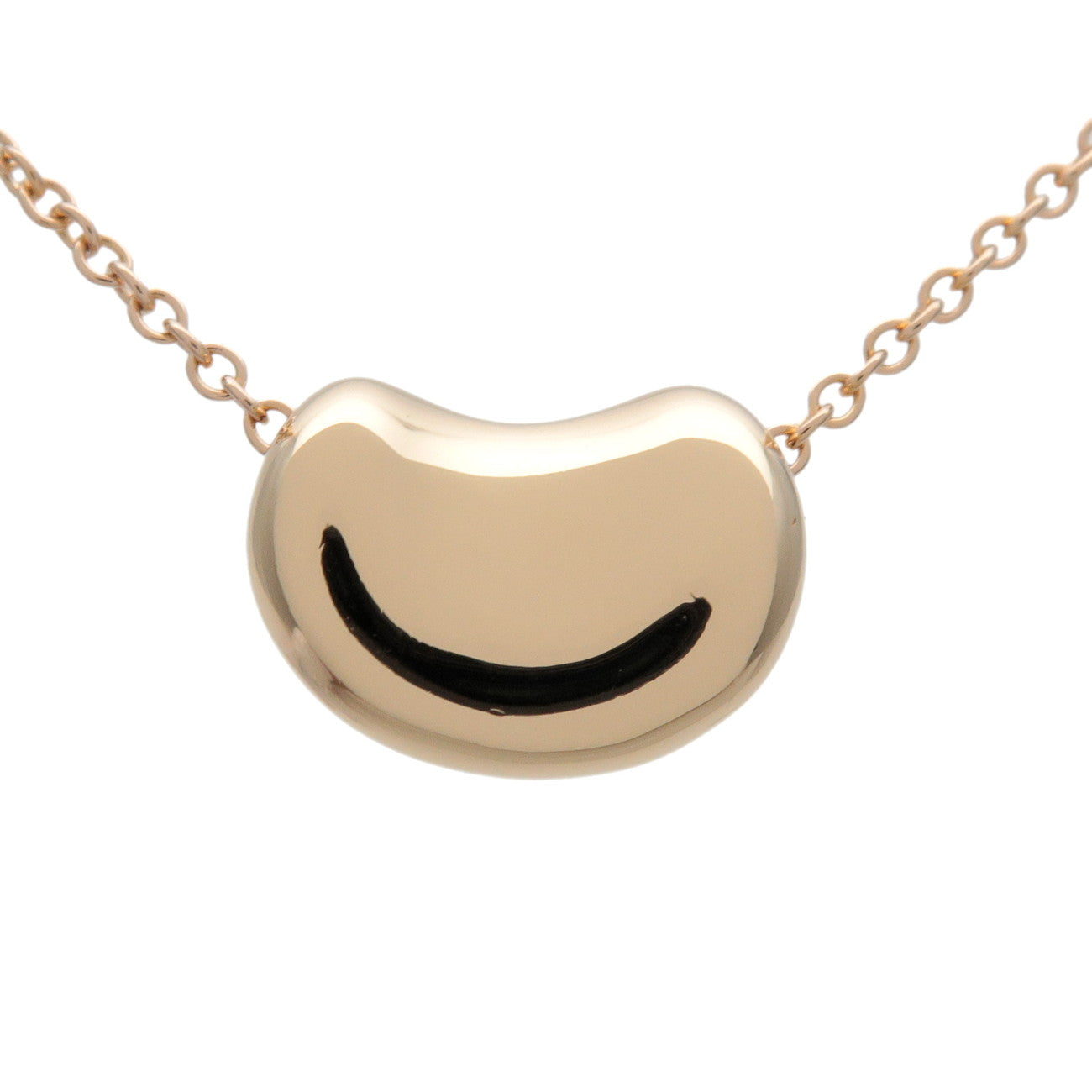 Tiffany & Co Bean Necklace Small K18YG 750YG Yellow Gold