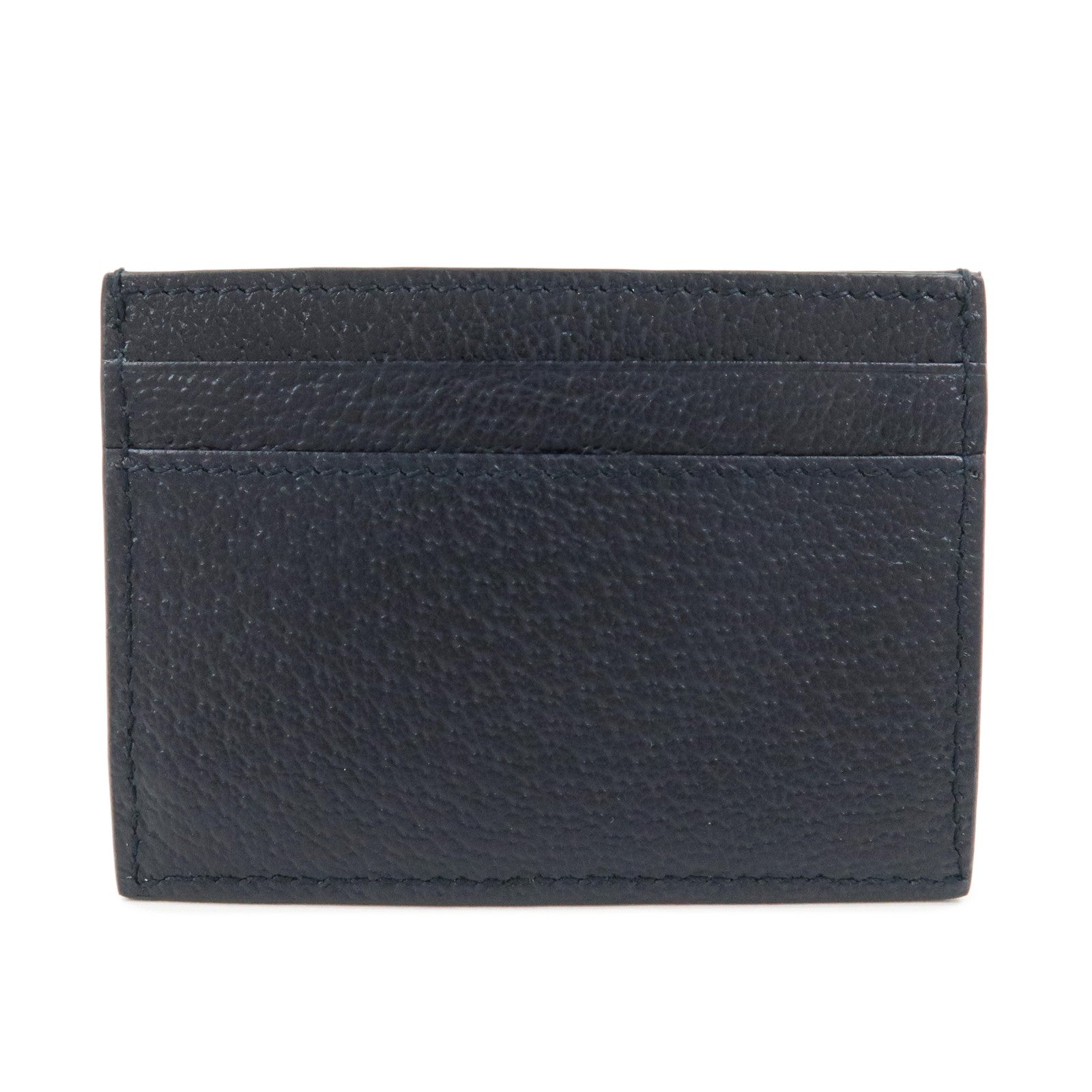 GUCCI Horsebit Leather Card Case Card Holder Cards Navy 700469