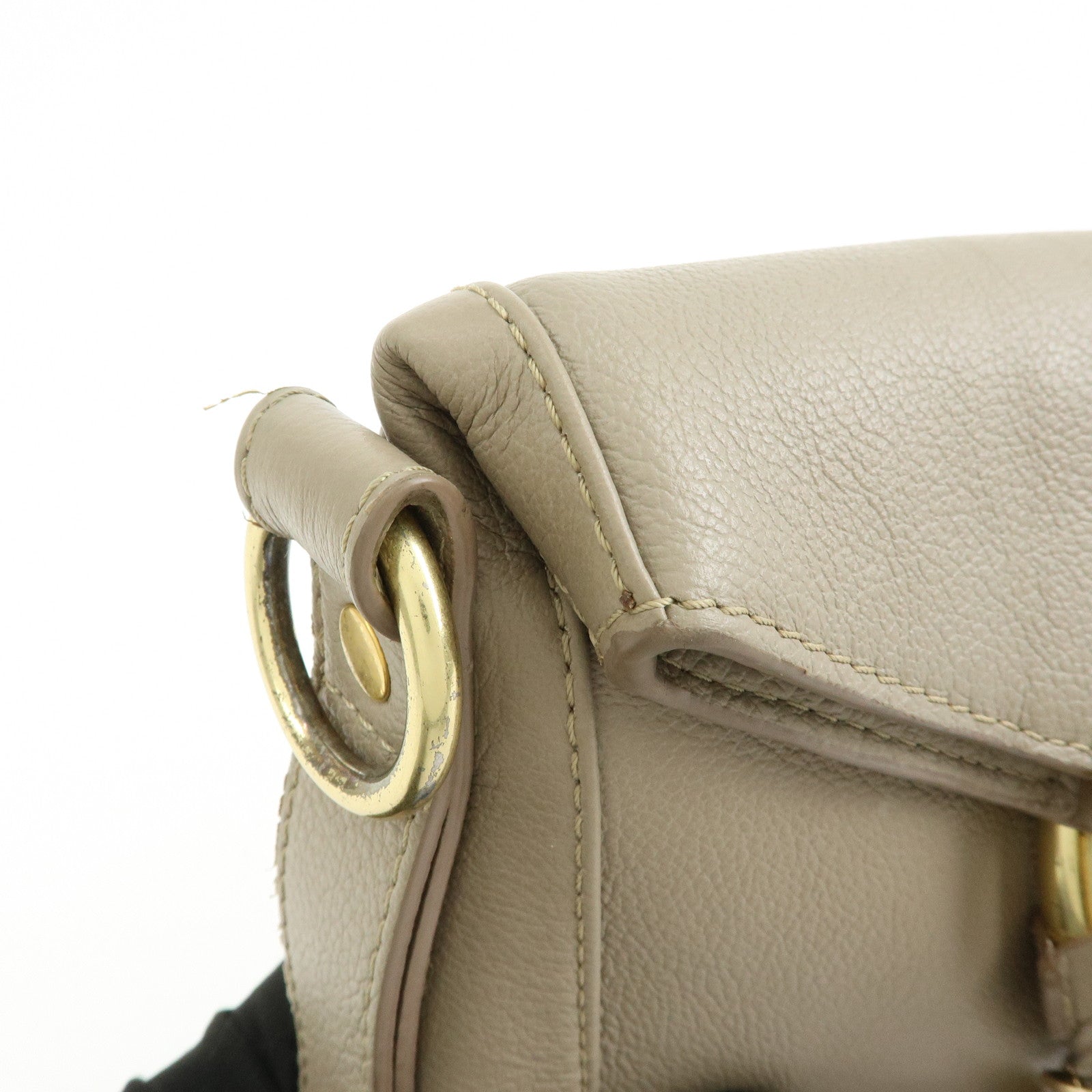 Chloe See by Chloe Joan Leather 2Way Bag Shoulder Hand Bag Gray