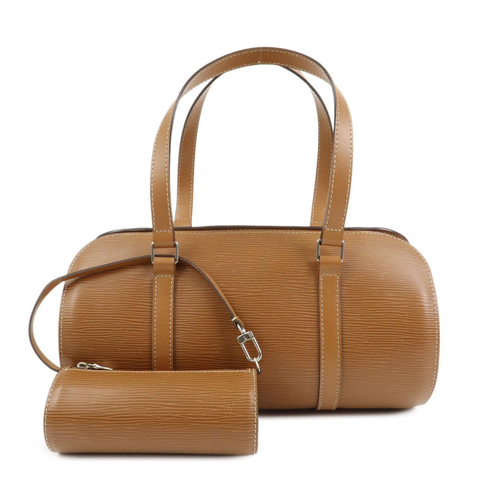 Louis Vuitton Epi Soufflot Hand Bag Shoulder Bag Zipang Gold M52228