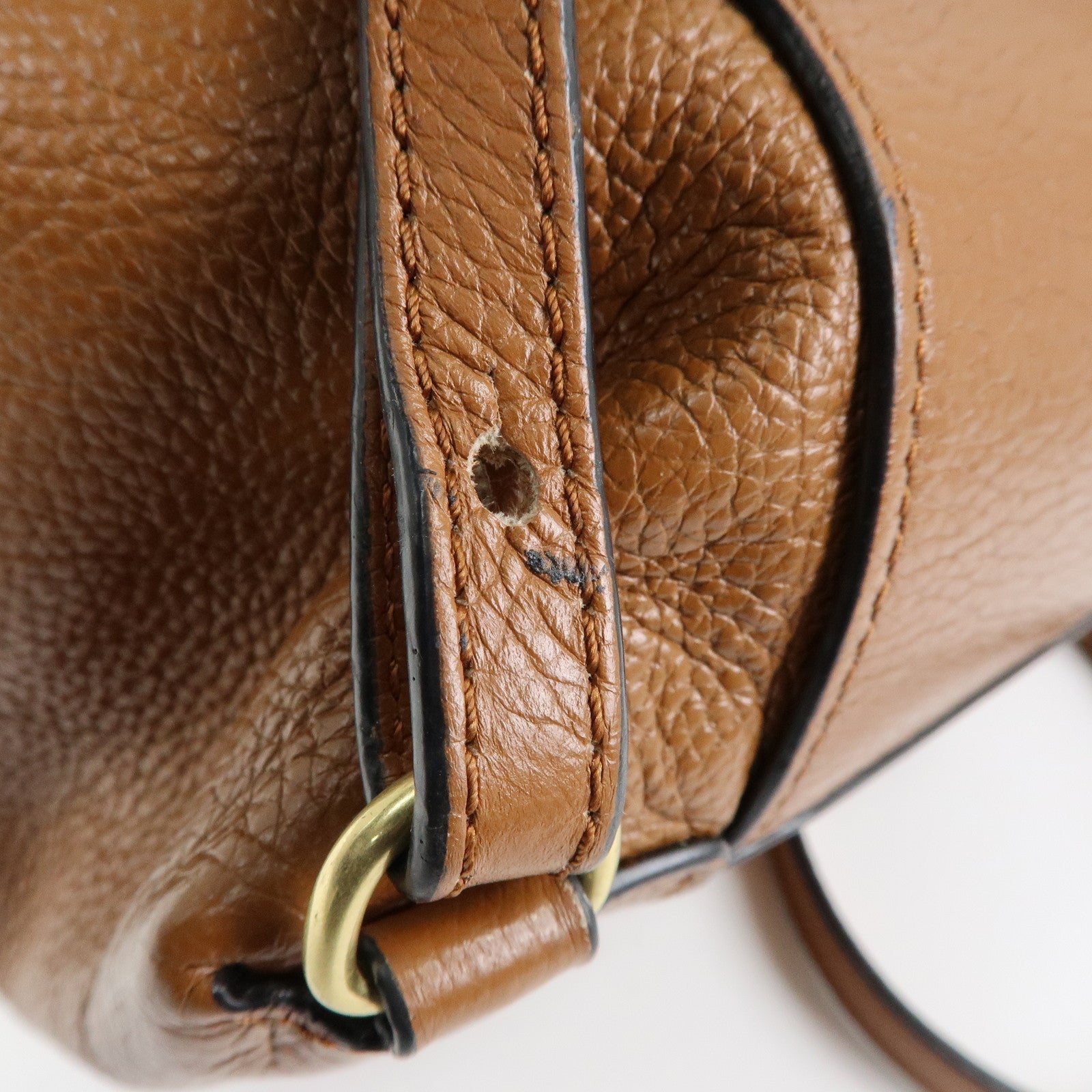 Chloe See By Chloe Leather Backpack Rucksack Camel