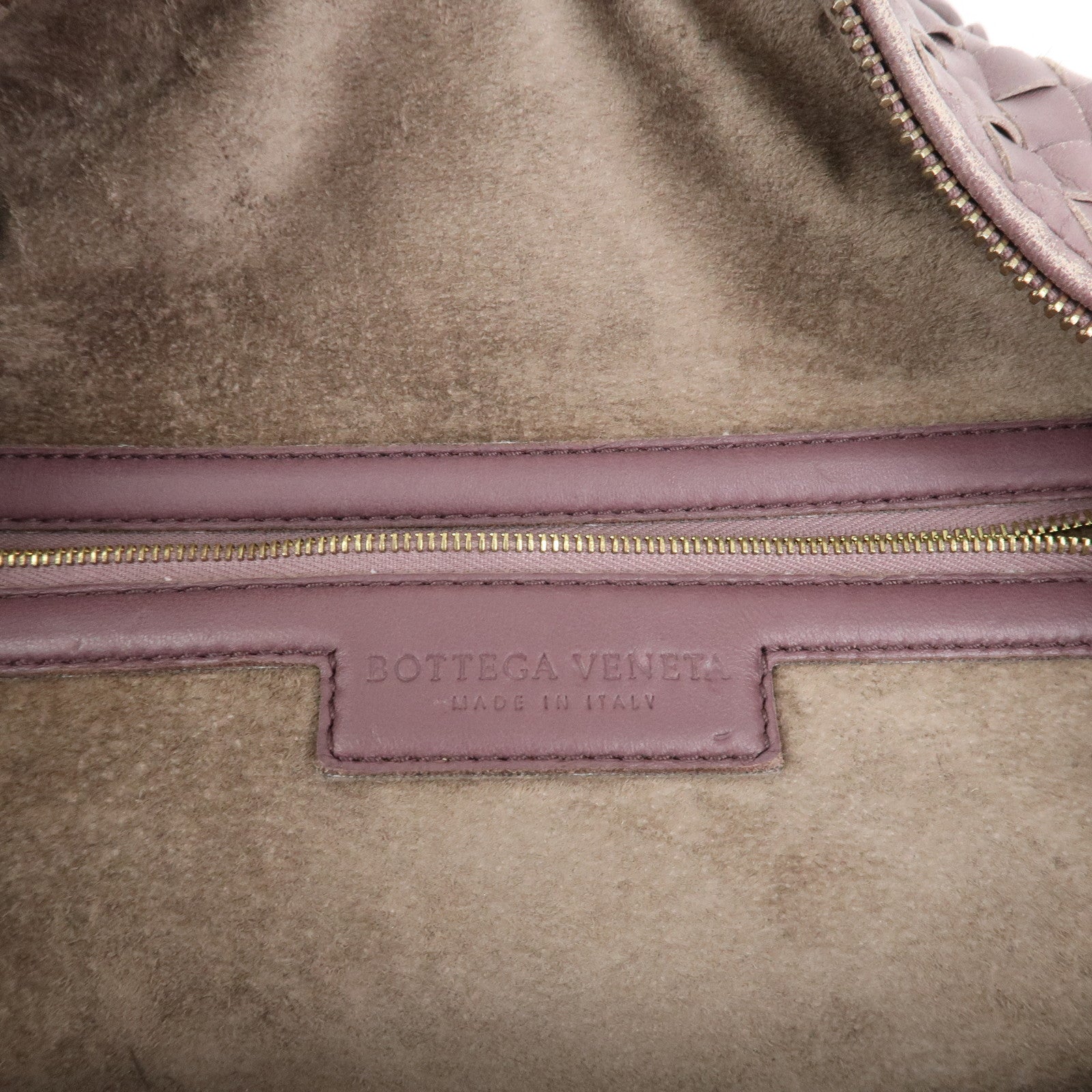 BOTTEGA VENETA Intrecciato Leather Boston Bag Purple 173398