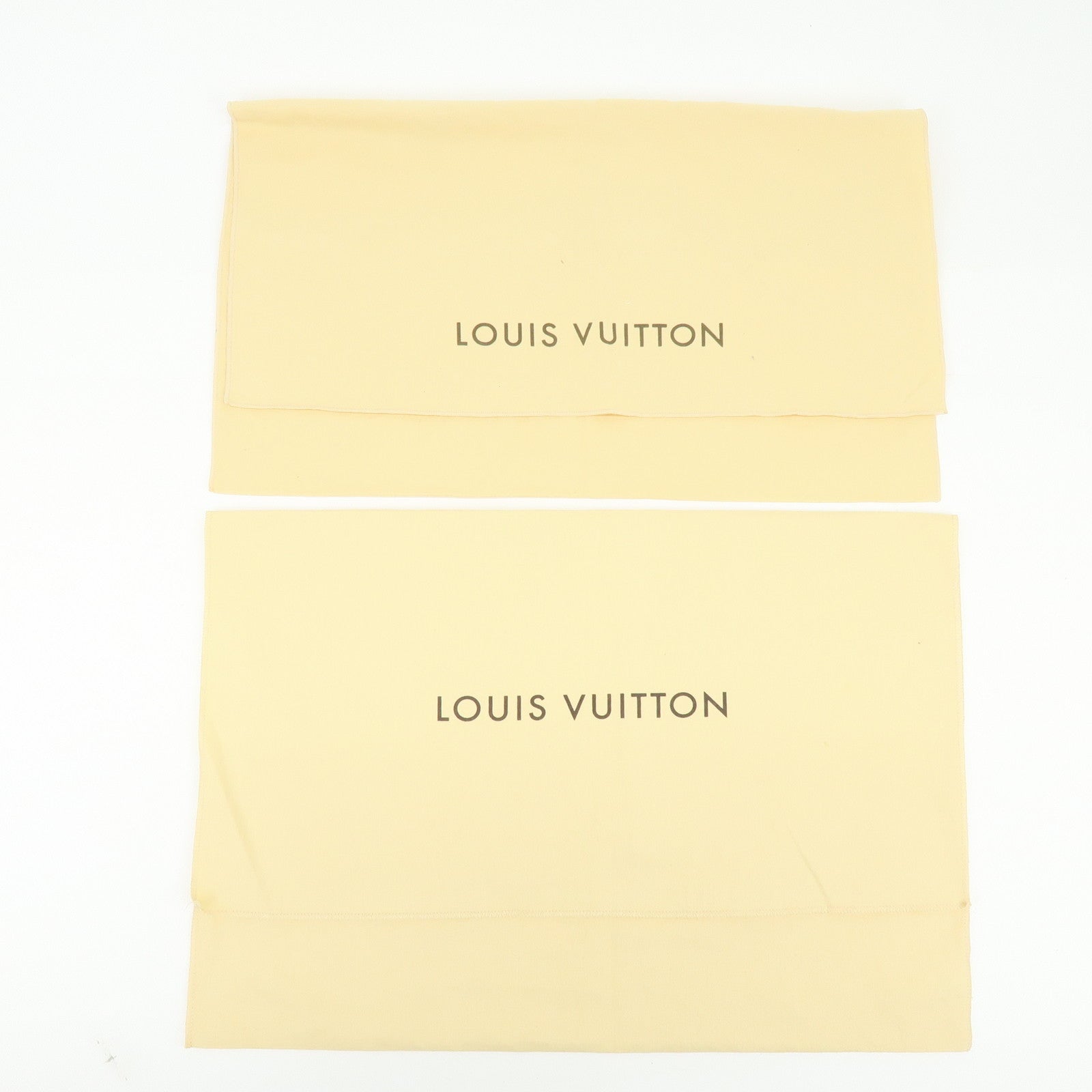 Louis Vuitton Set of 12 Dust Bag Storage Bag Flap Style Beige