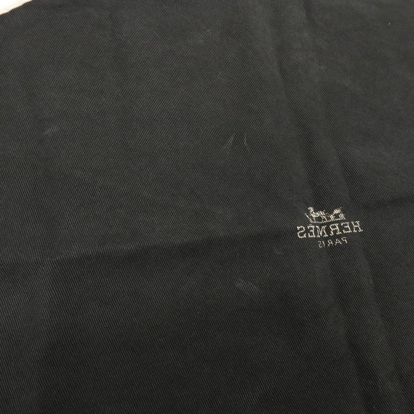 HERMES Losange Silk 100% Scarf Ex‑Libris Diamond Shape Black
