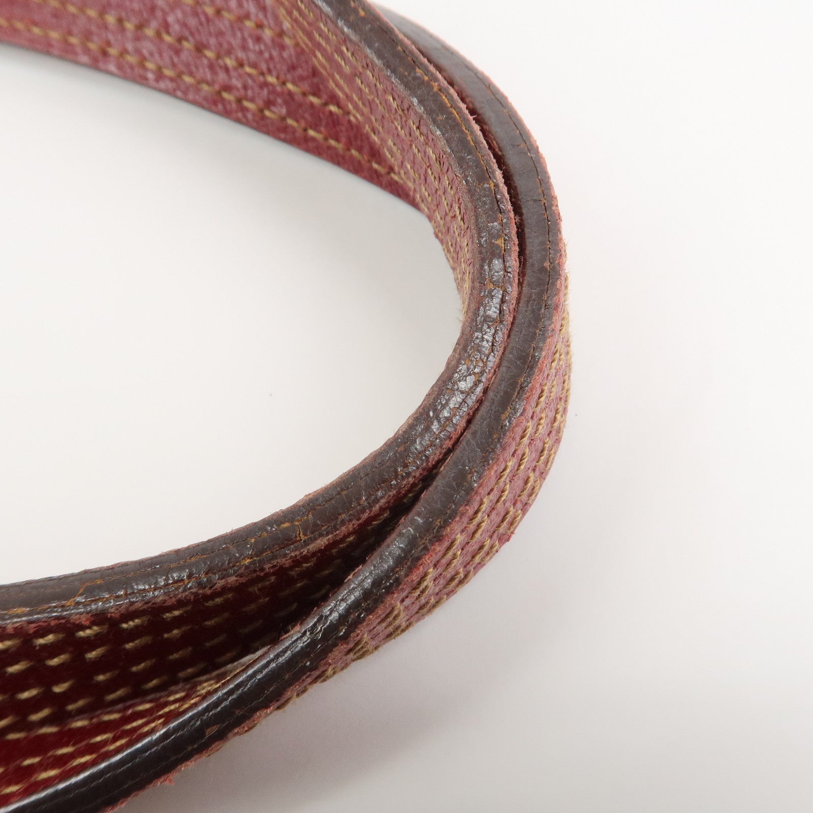 GUCCI GG Canvas Leather Hand Bag Tote Bag Beige Red 113019